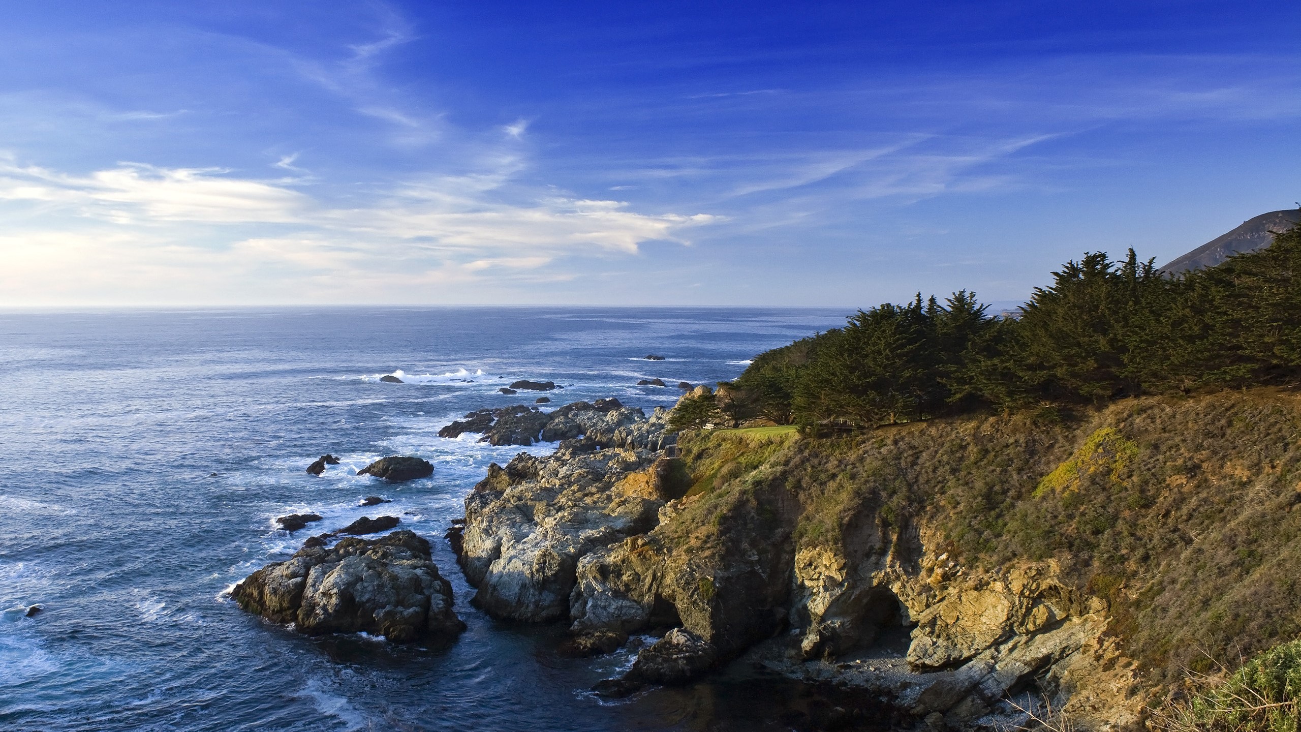nature, coast, sea, horizon, rock, HD Wallpaper