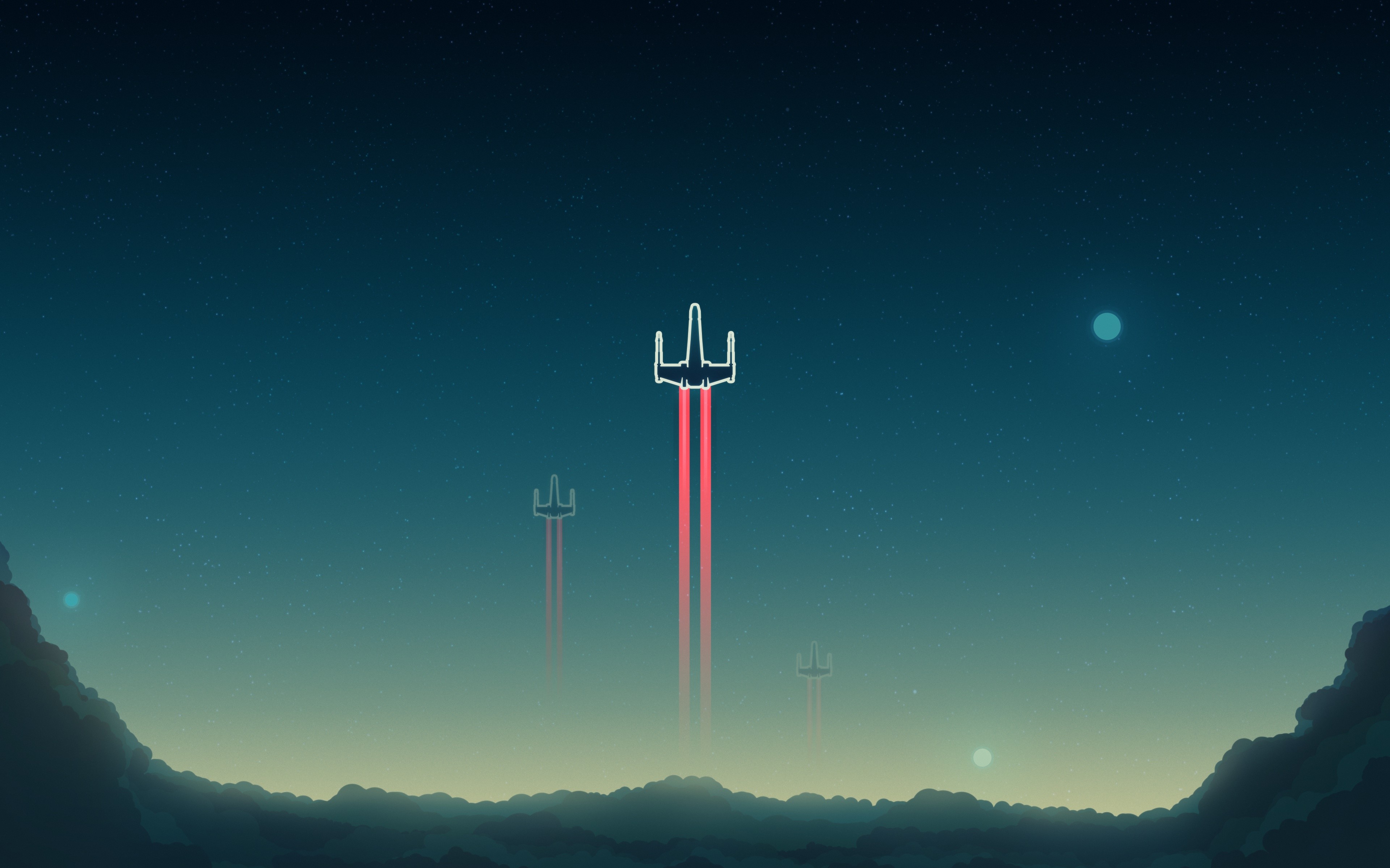 Star Wars, X-wing, science fiction, digital art, HD Wallpaper