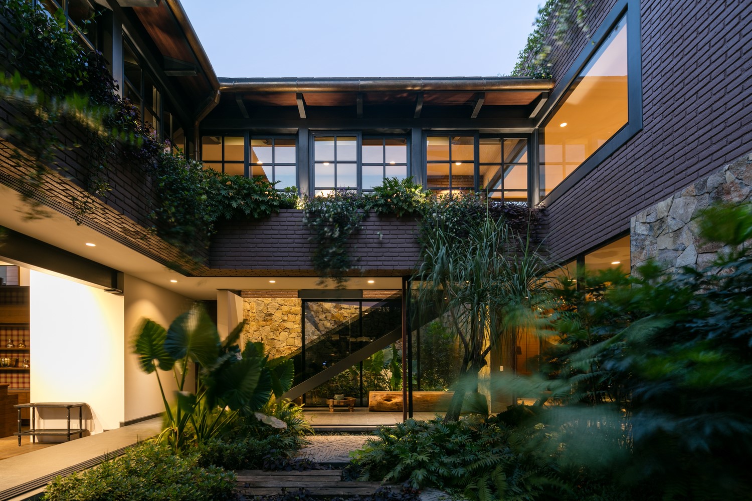 house, modern, architecture, nature, plants, garden, stairs, HD Wallpaper
