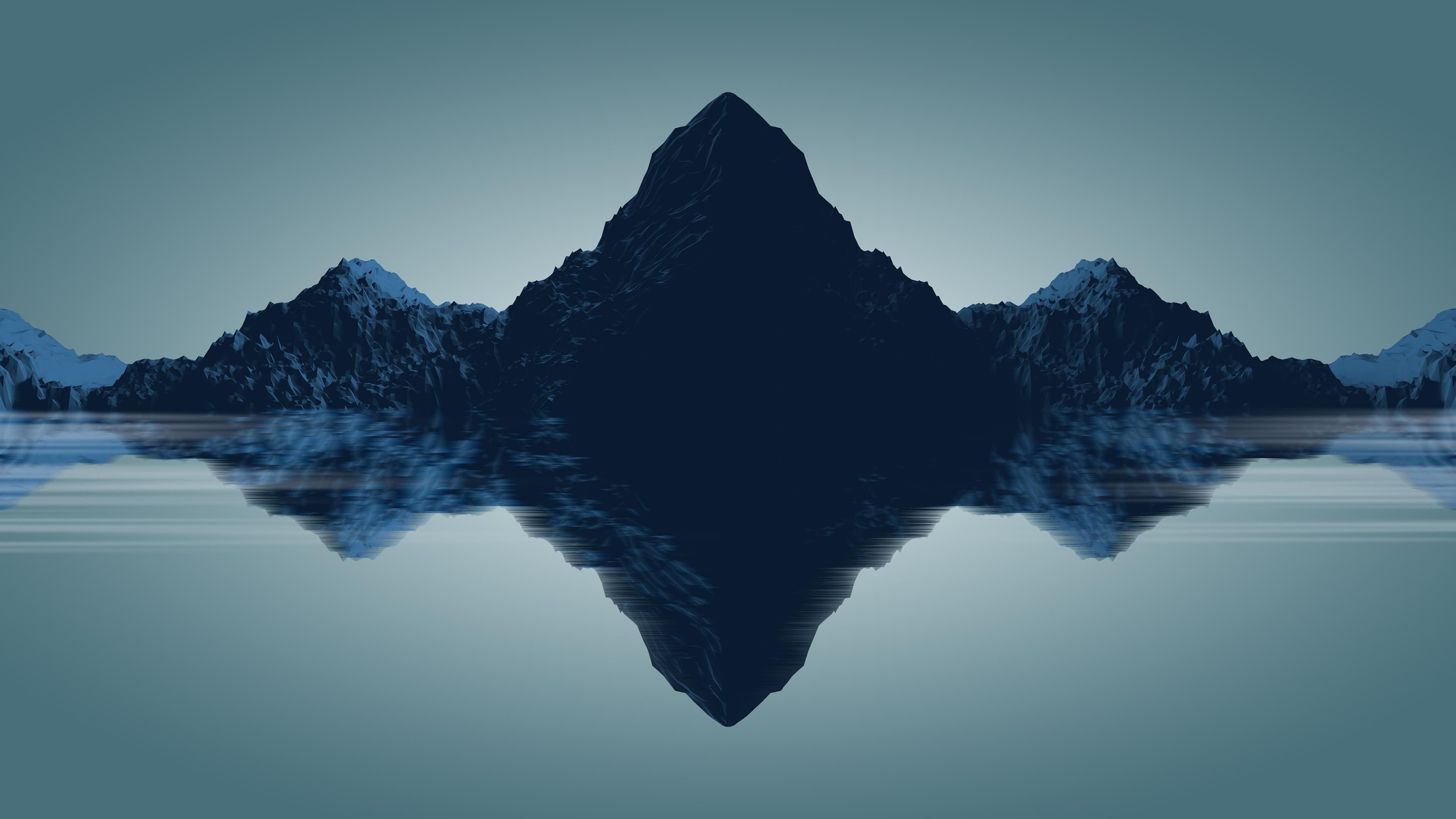 digital art, reflection, abstract, nature, HD Wallpaper