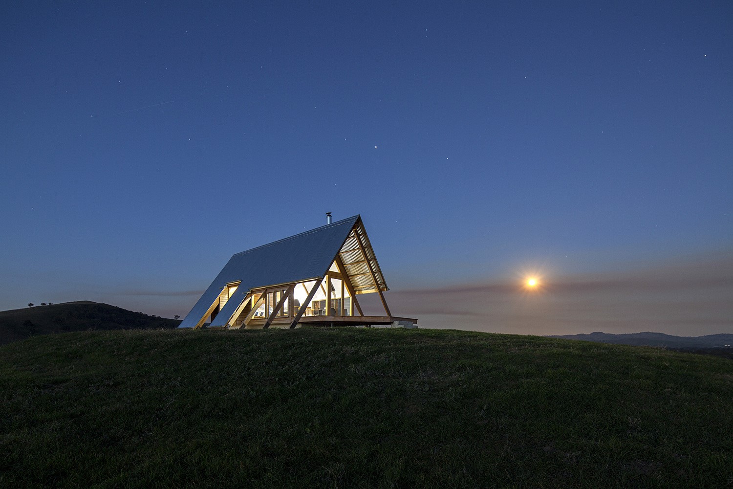 house, modern, architecture, landscape, cabin, HD Wallpaper
