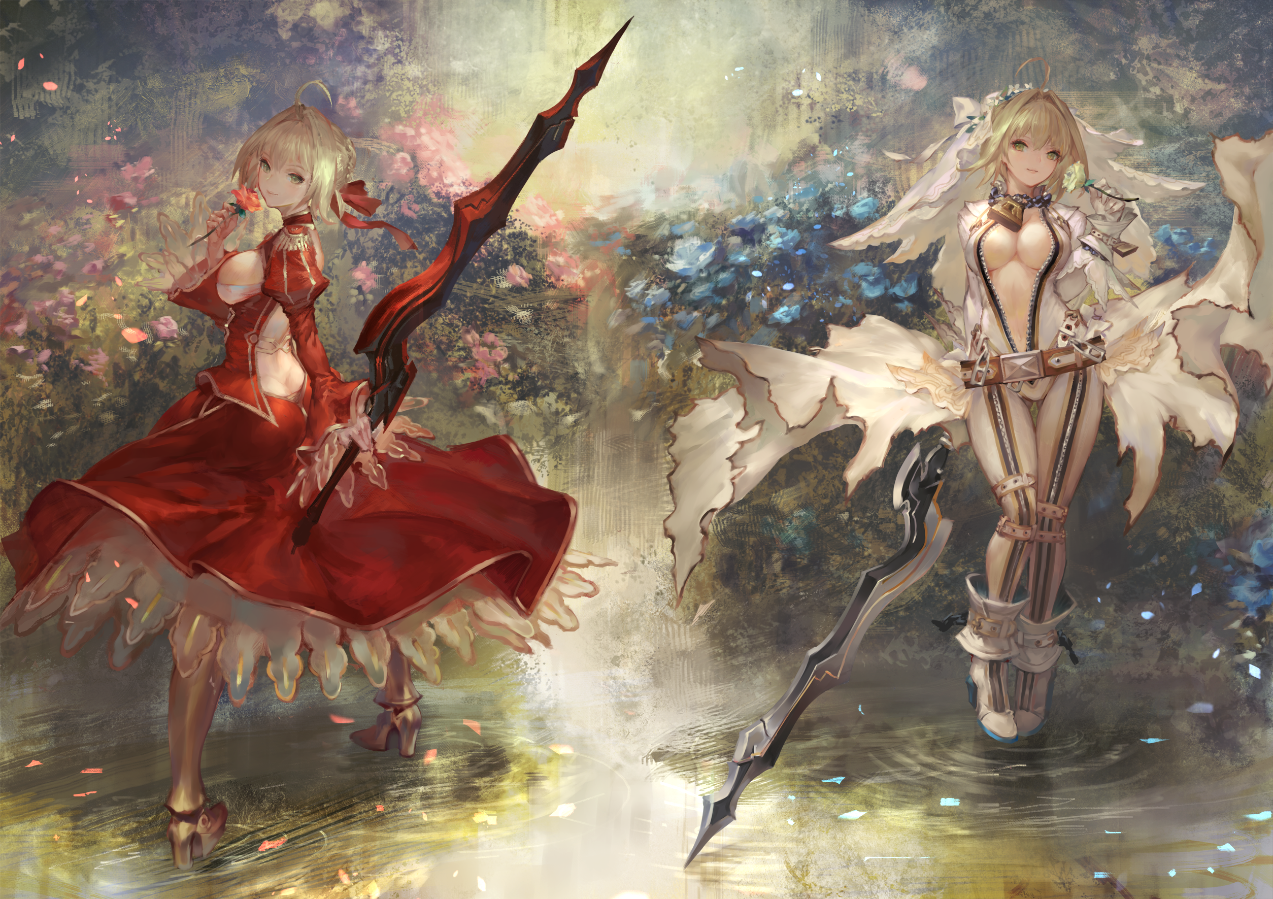 anime girls, anime, Fate/Grand Order, Saber Bride, HD Wallpaper