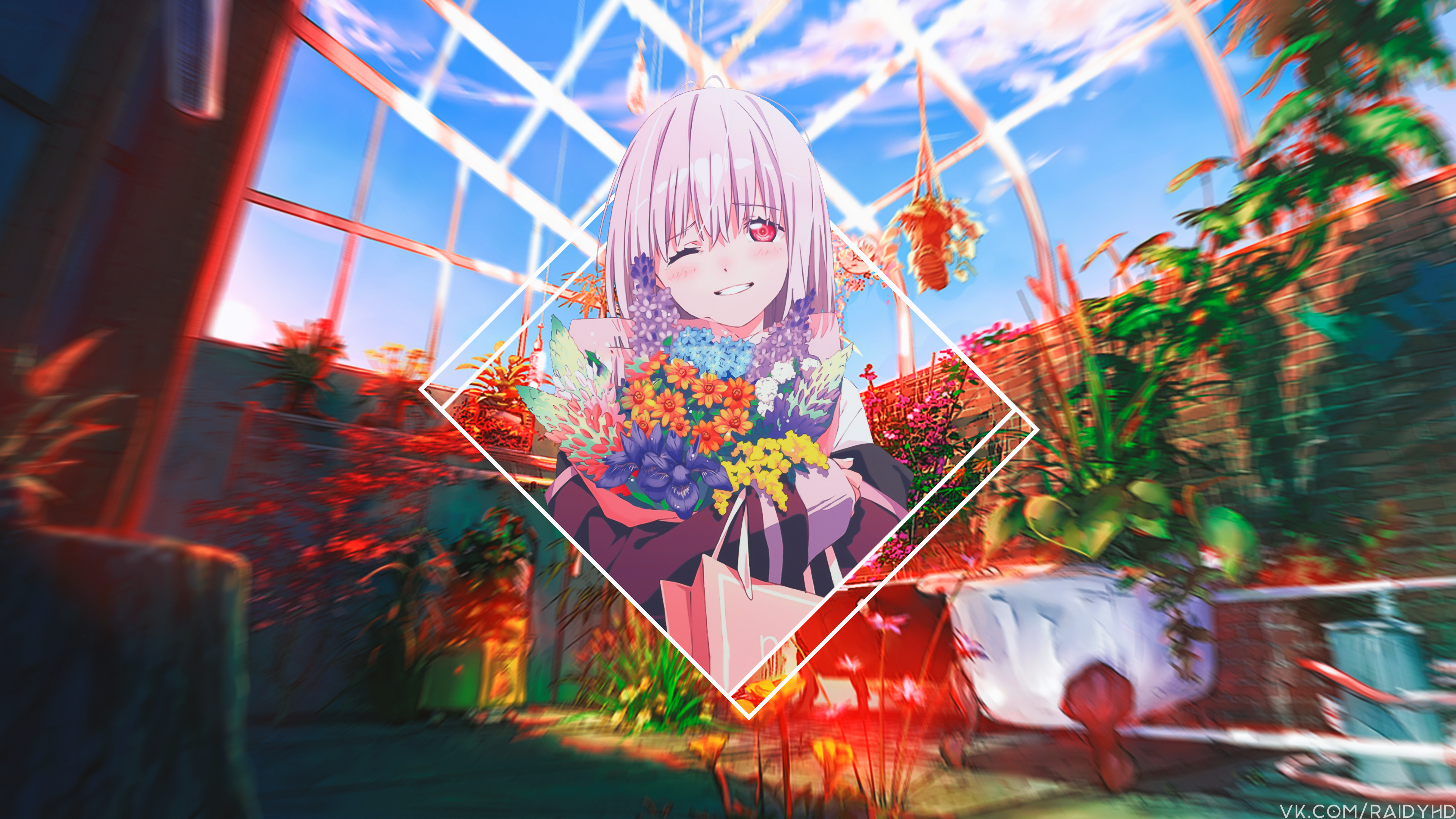 anime girls, anime, picture-in-picture, HD Wallpaper