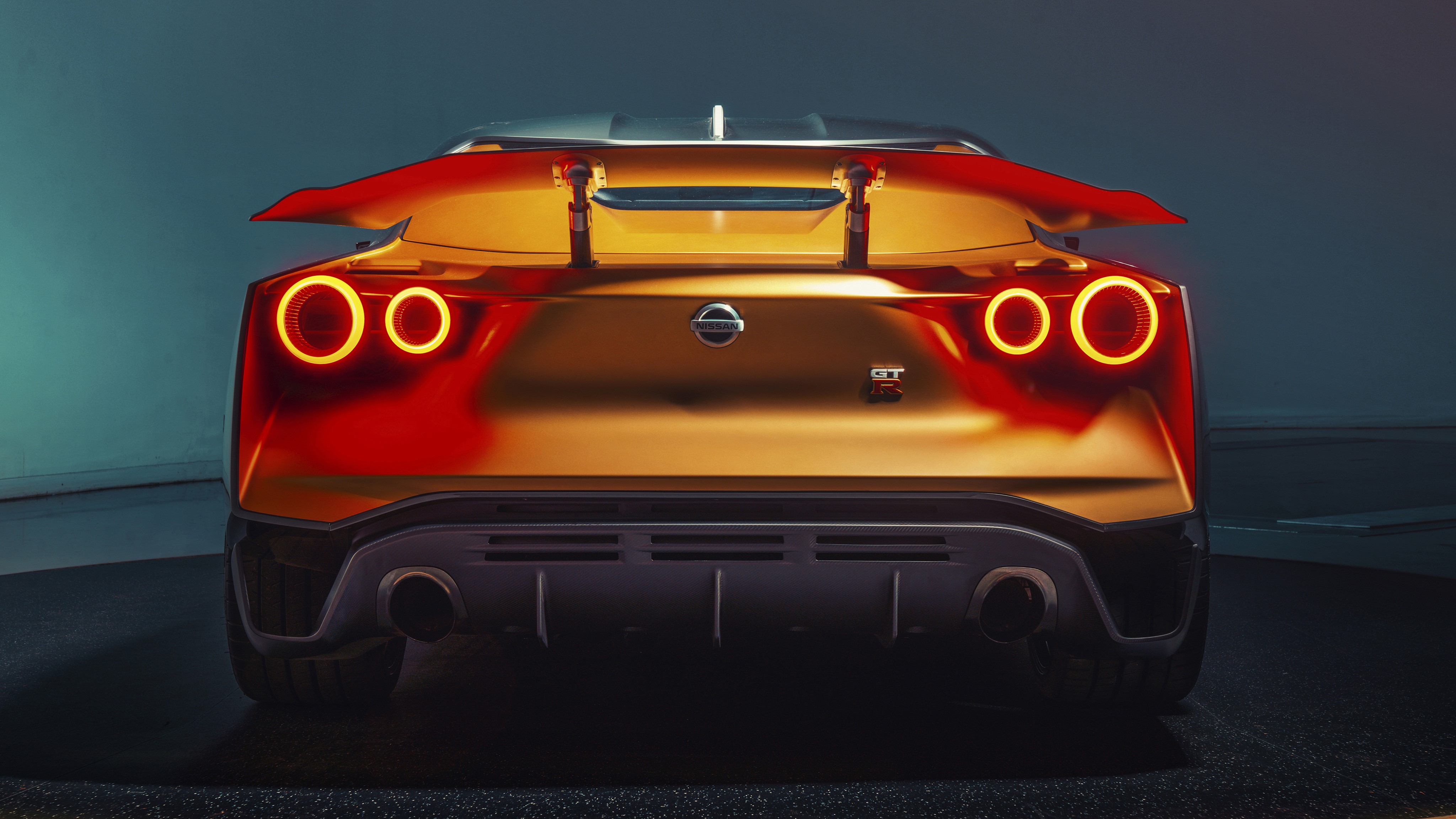 Nissan, car, vehicle, Nissan GT-R50, rear view, HD Wallpaper