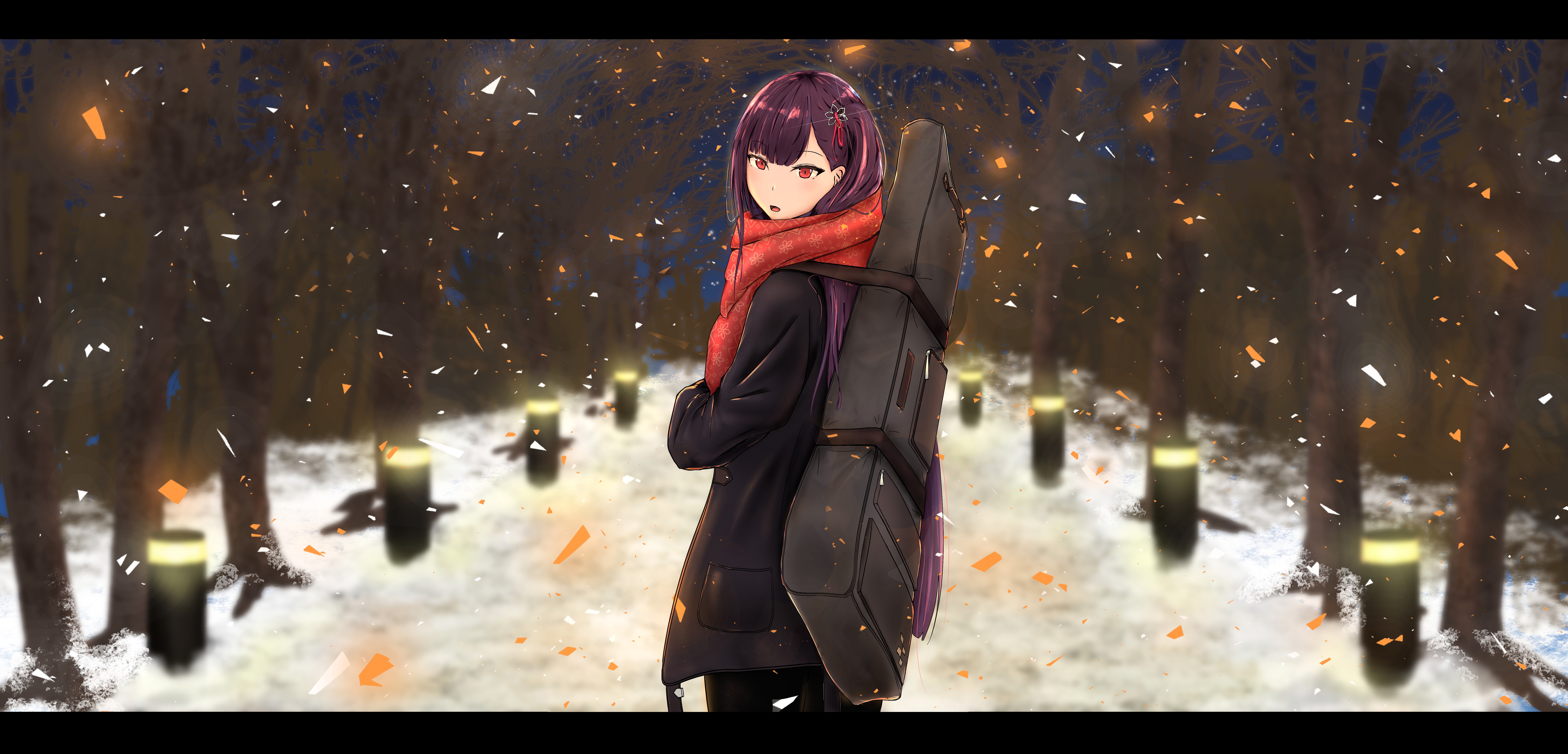 Girls Frontline, scarf, looking at viewer, HD Wallpaper