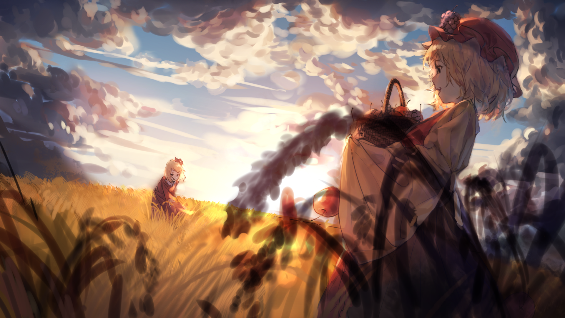 Touhou, minoriko aki, Aki Shizuha, HD Wallpaper