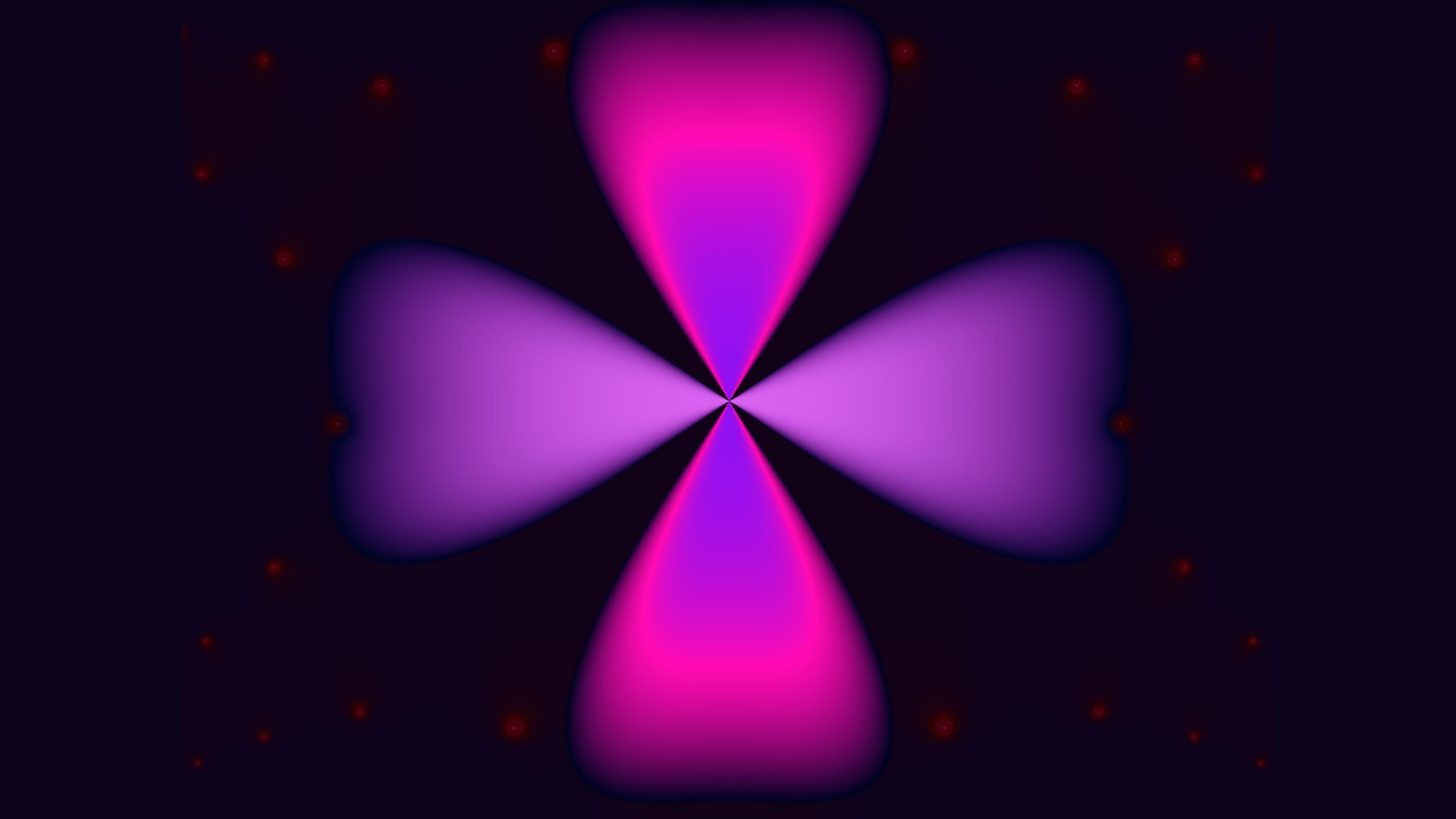 fractal, neon, glow, 4k, HD Wallpaper