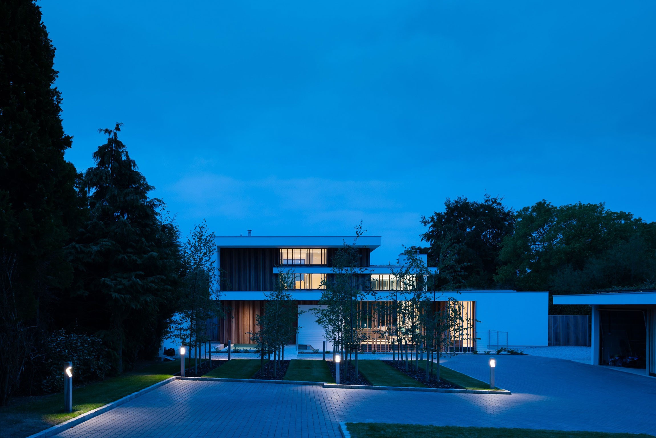 house, modern, luxury, architecture, mansions, blue, HD Wallpaper