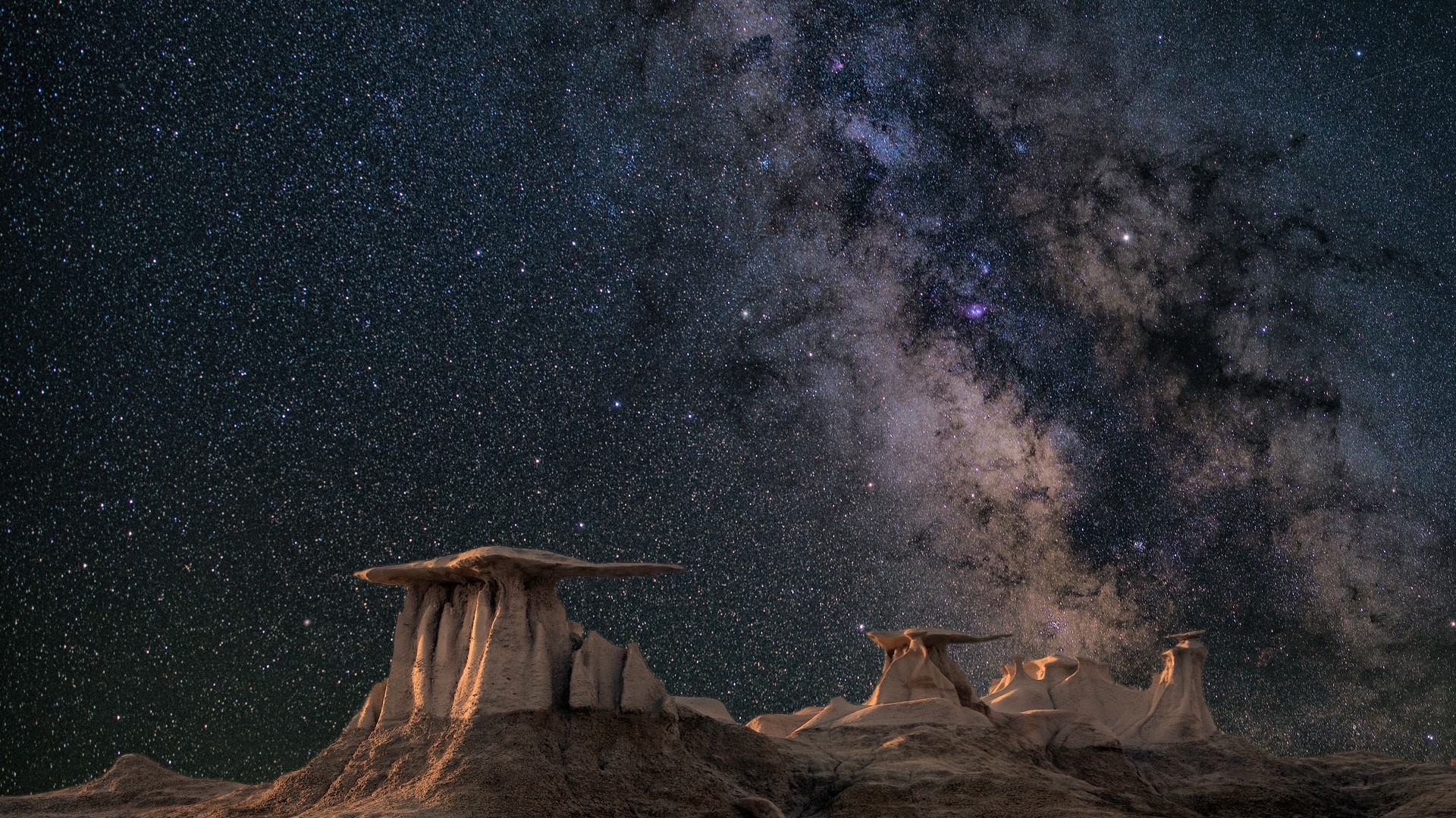 nature, Milky Way, stars, landscape, sky, space, HD Wallpaper