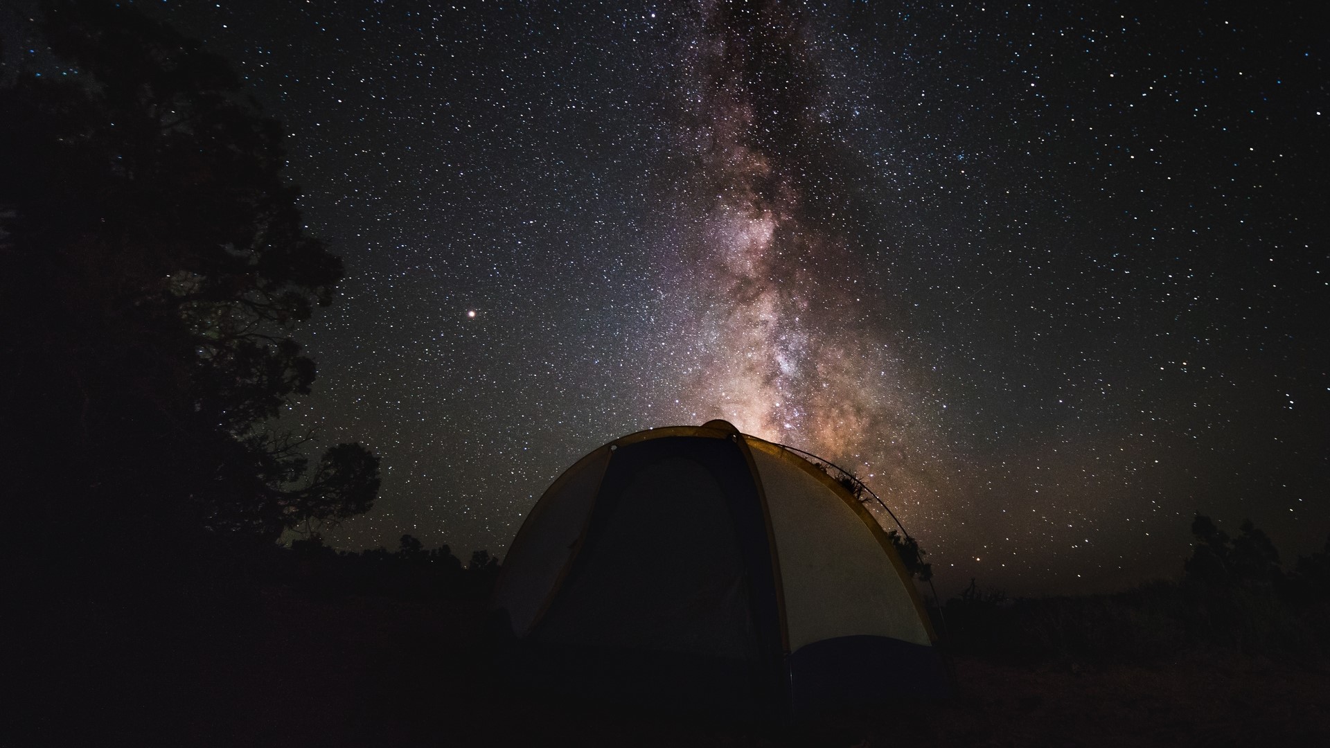 nature, Milky Way, stars, landscape, HD Wallpaper