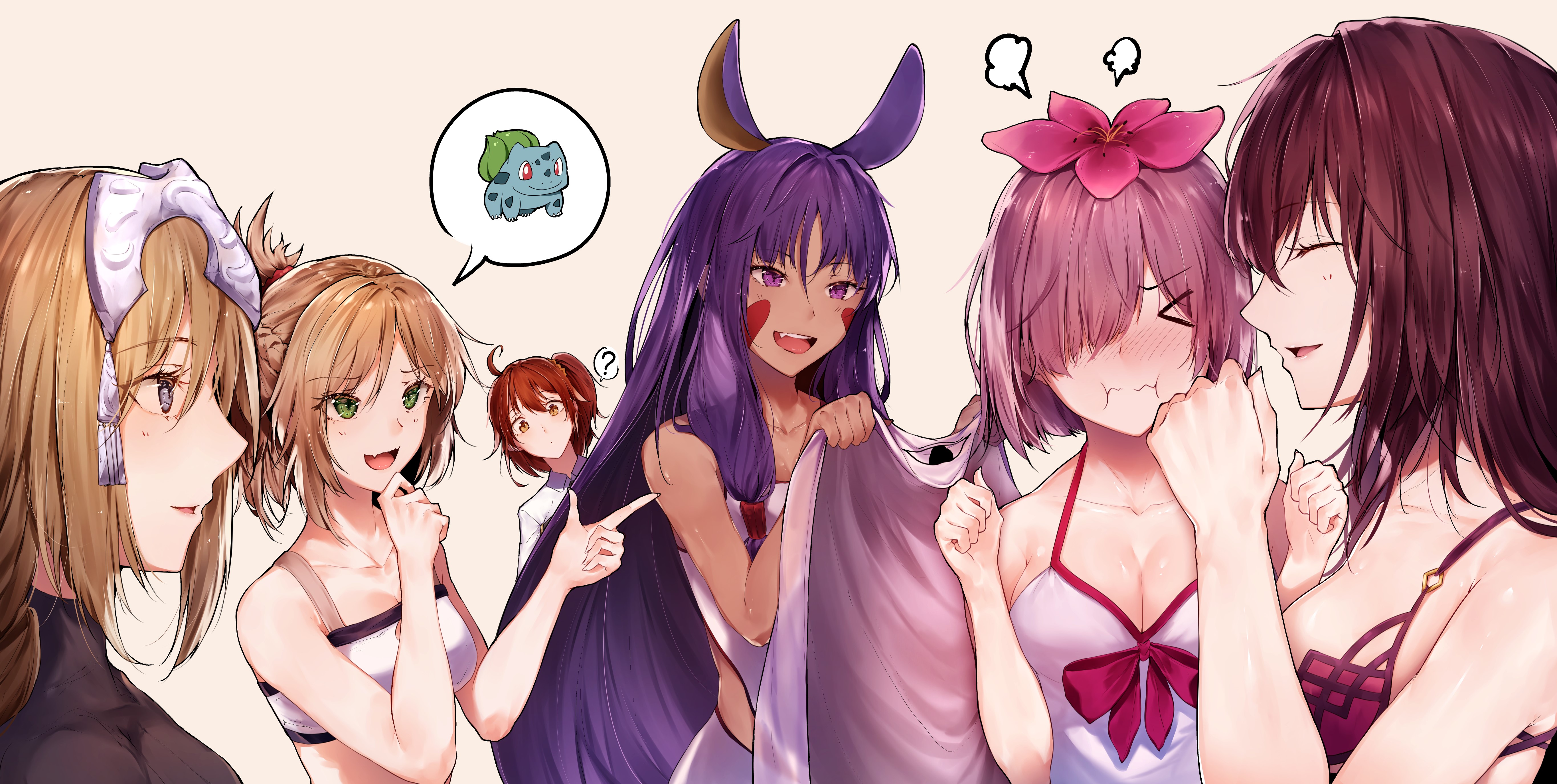 anime girls, anime, Fate/Grand Order, Mashu Kyrielight, Nitocris (Fate/Grand Order), Mordred (Fate/Apocrypha), Gudako, Jeanne dArc, HD Wallpaper