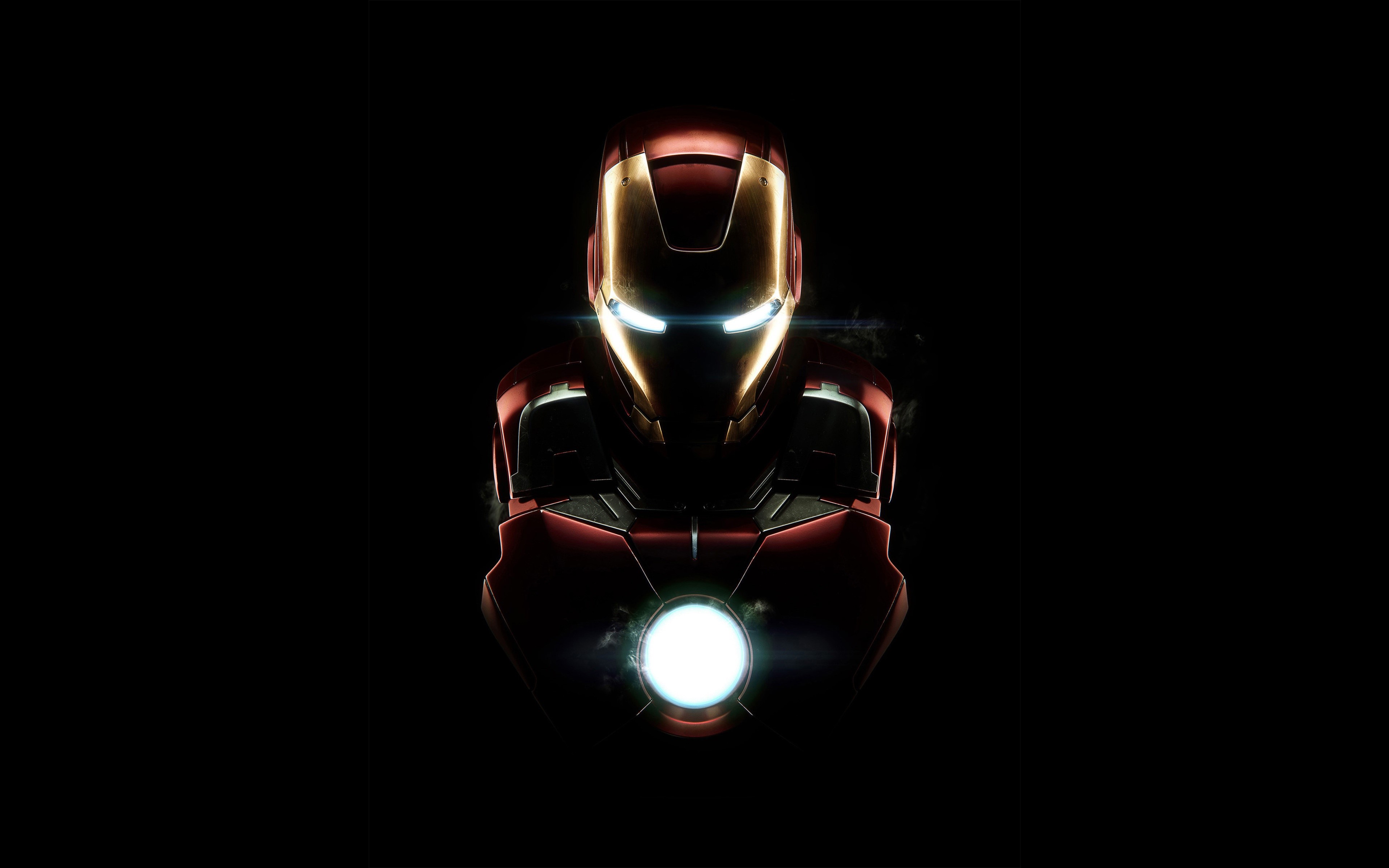 dark, Iron Man, Marvel Cinematic Universe, simple background, frontal view, HD Wallpaper
