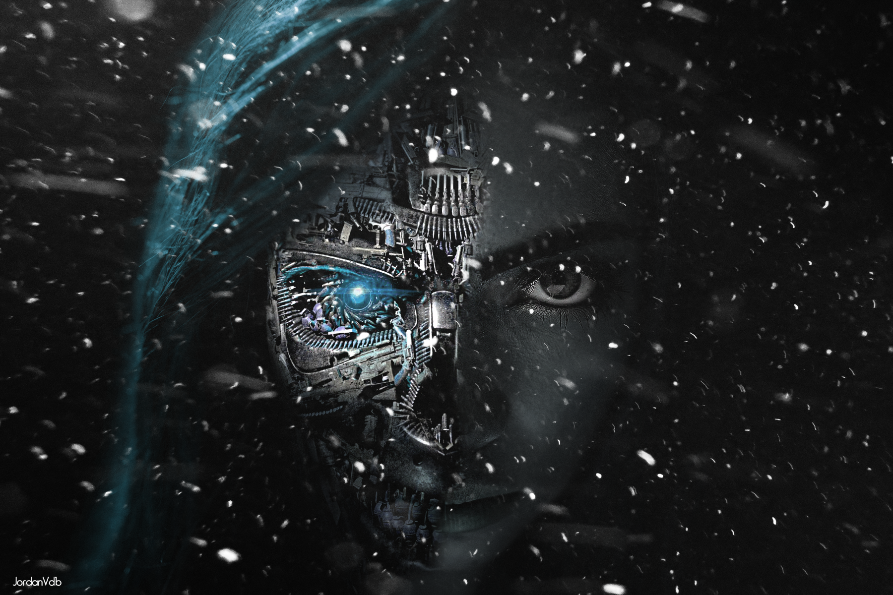 women, Terminator, photo manipulation, HD Wallpaper