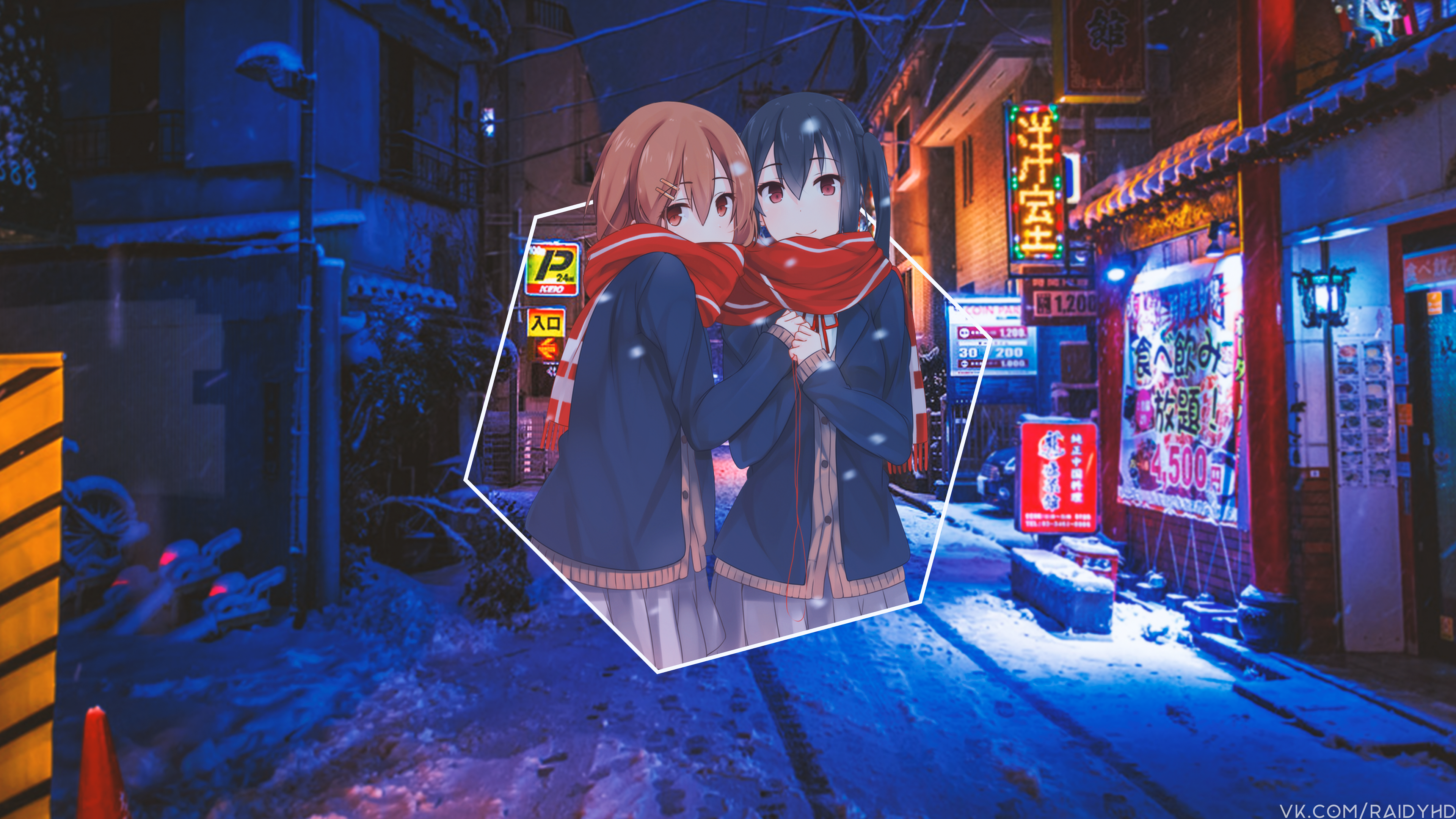 anime girls, anime, picture-in-picture, HD Wallpaper