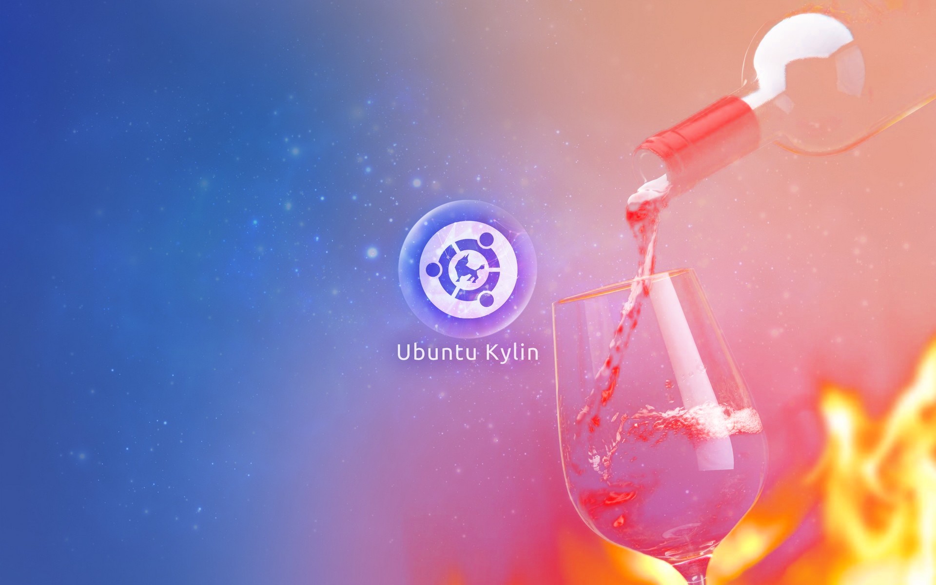Ubuntu, wine, glass, HD Wallpaper
