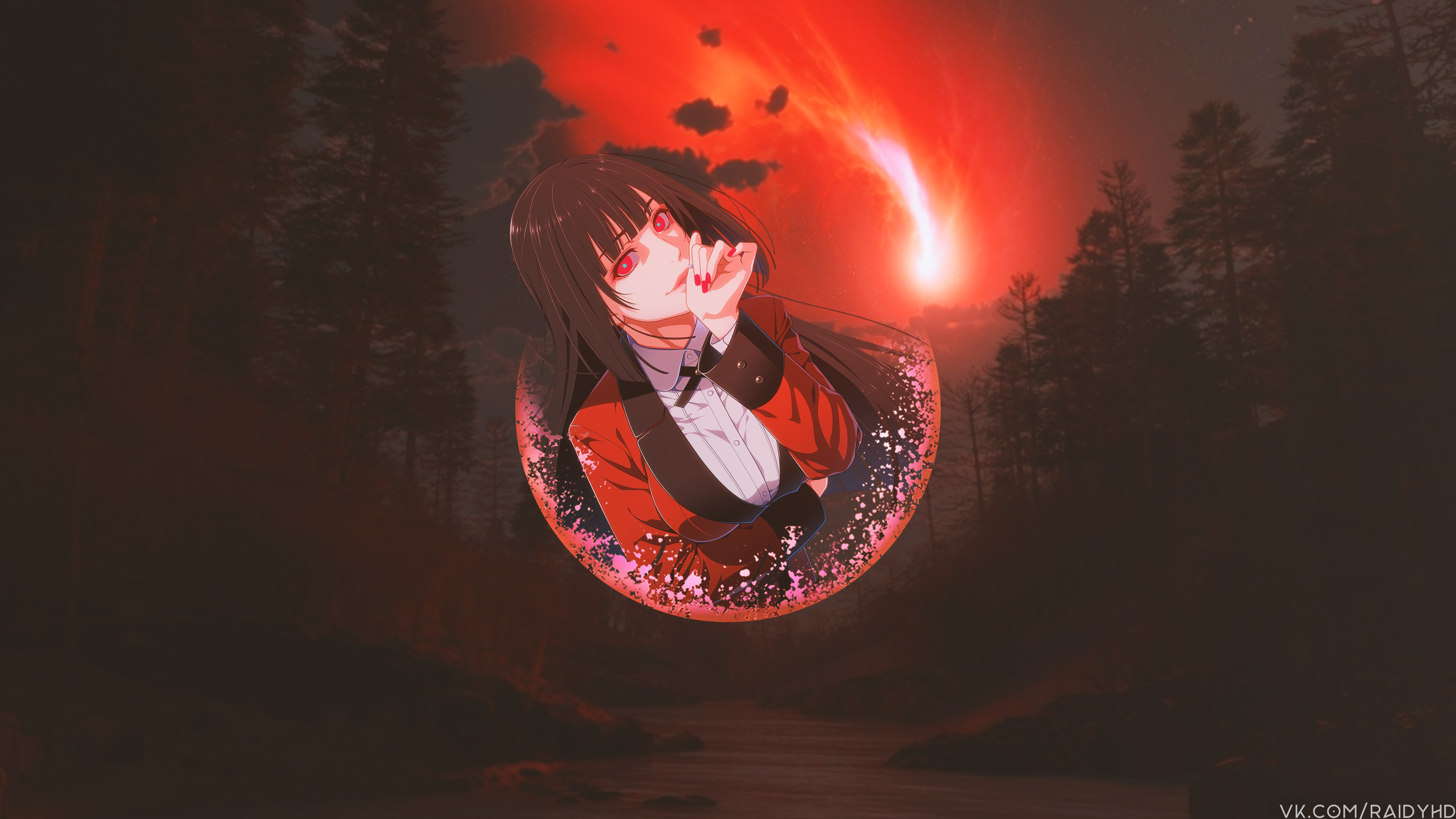 anime, anime girls, picture-in-picture, Jabami Yumeko, HD Wallpaper