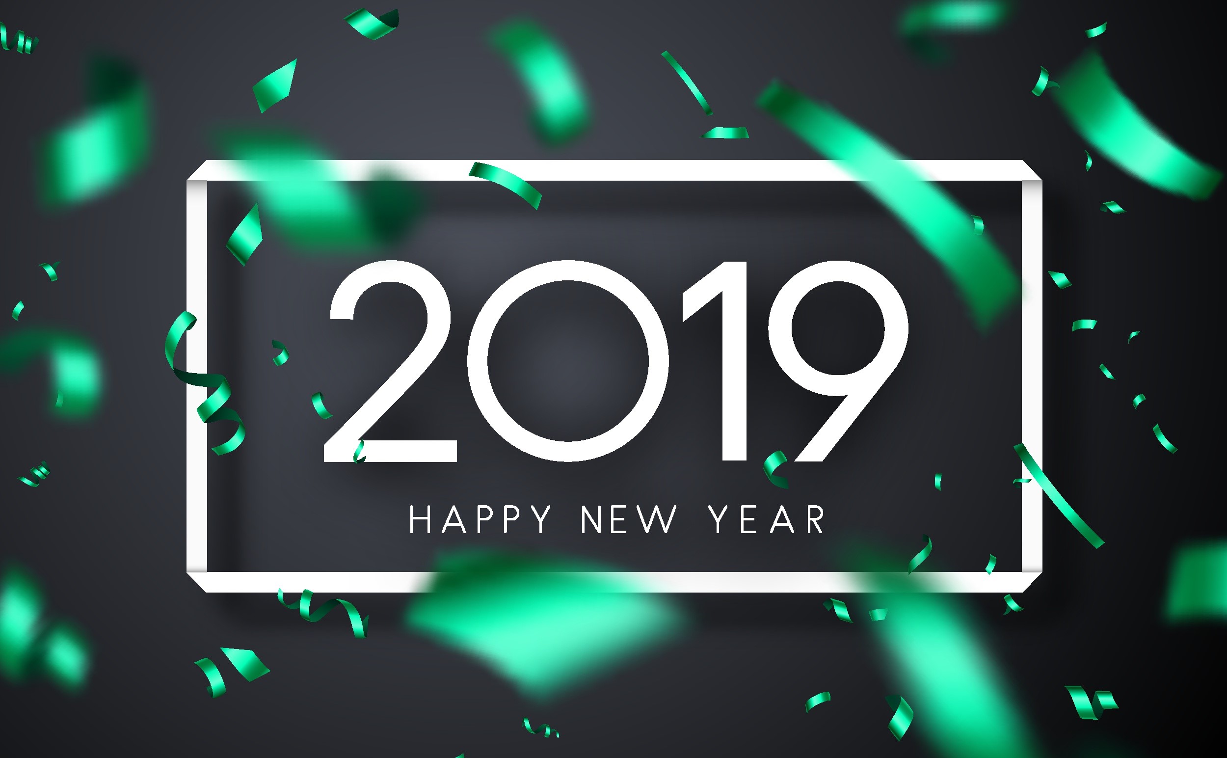 New Year, 2019 (Year), numbers, Happy New Year, HD Wallpaper