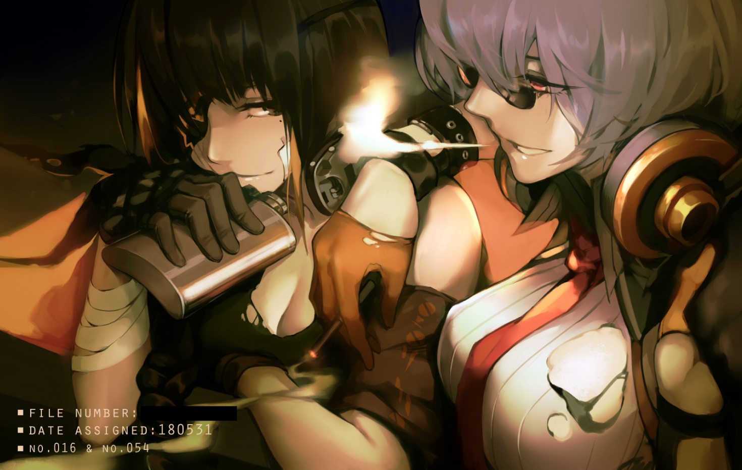 anime girls, anime, Girls Frontline, big boobs, dark hair, M16 (Girls Frontline), HD Wallpaper