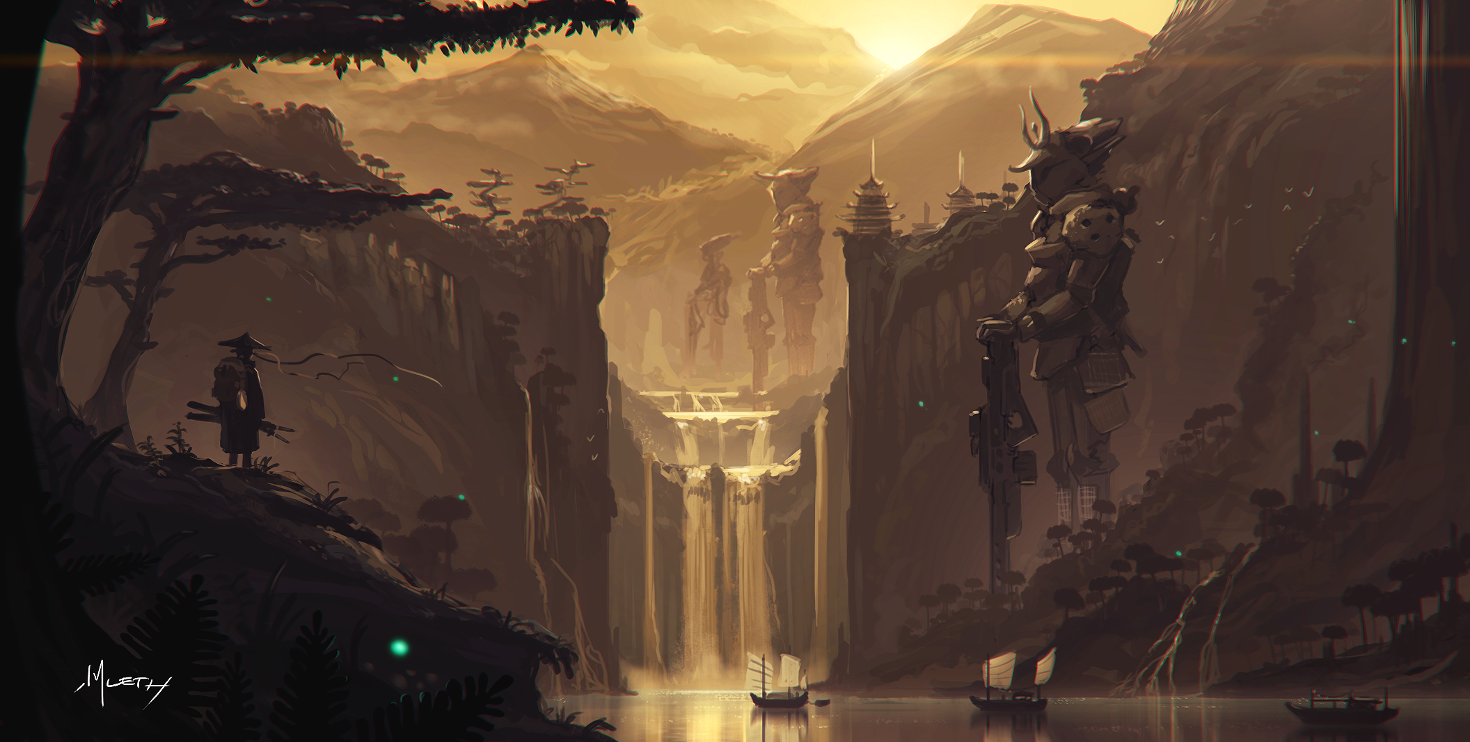 MLeth, landscape, fantasy art, artwork, HD Wallpaper