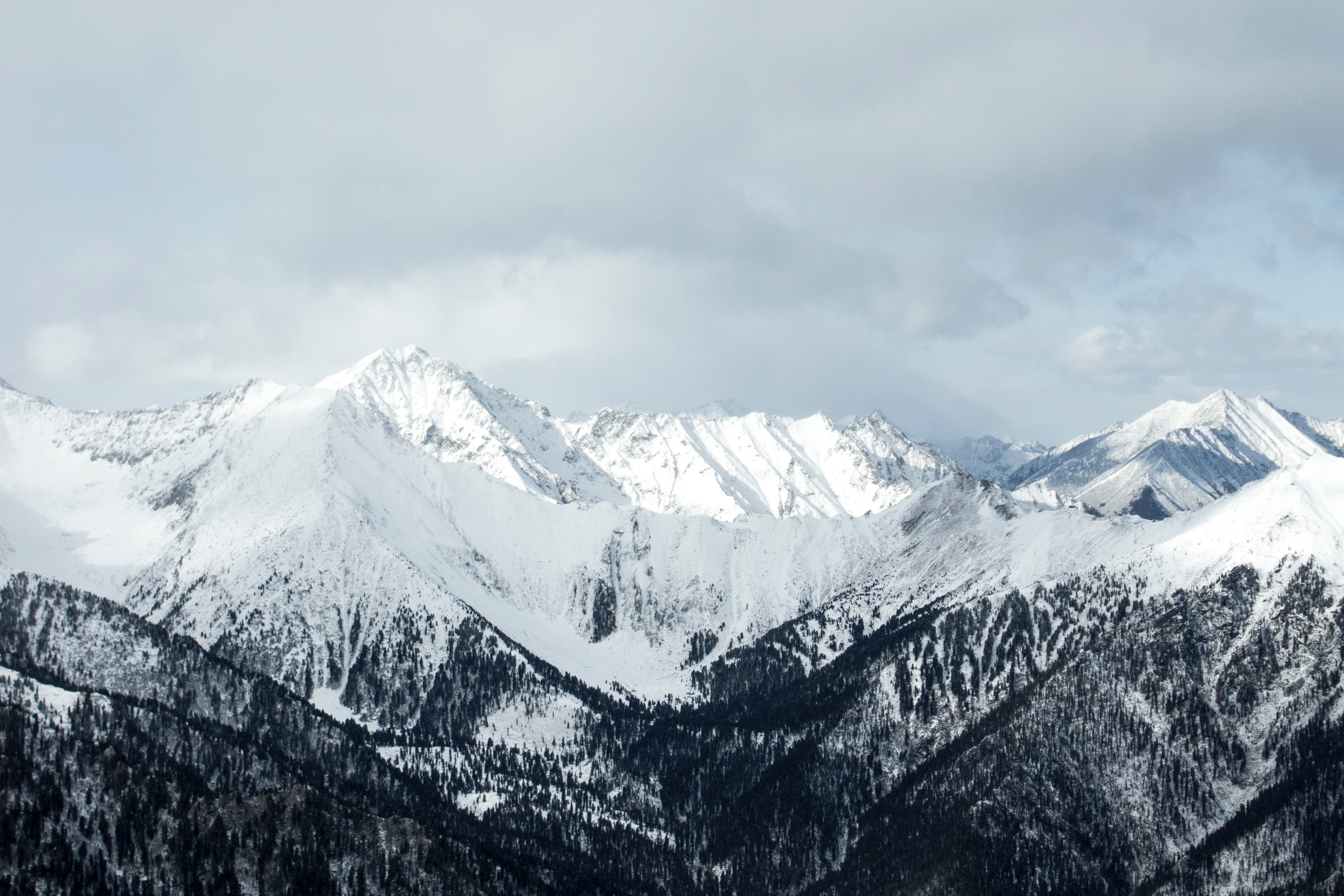 snow, mountain top, landscape, HD Wallpaper