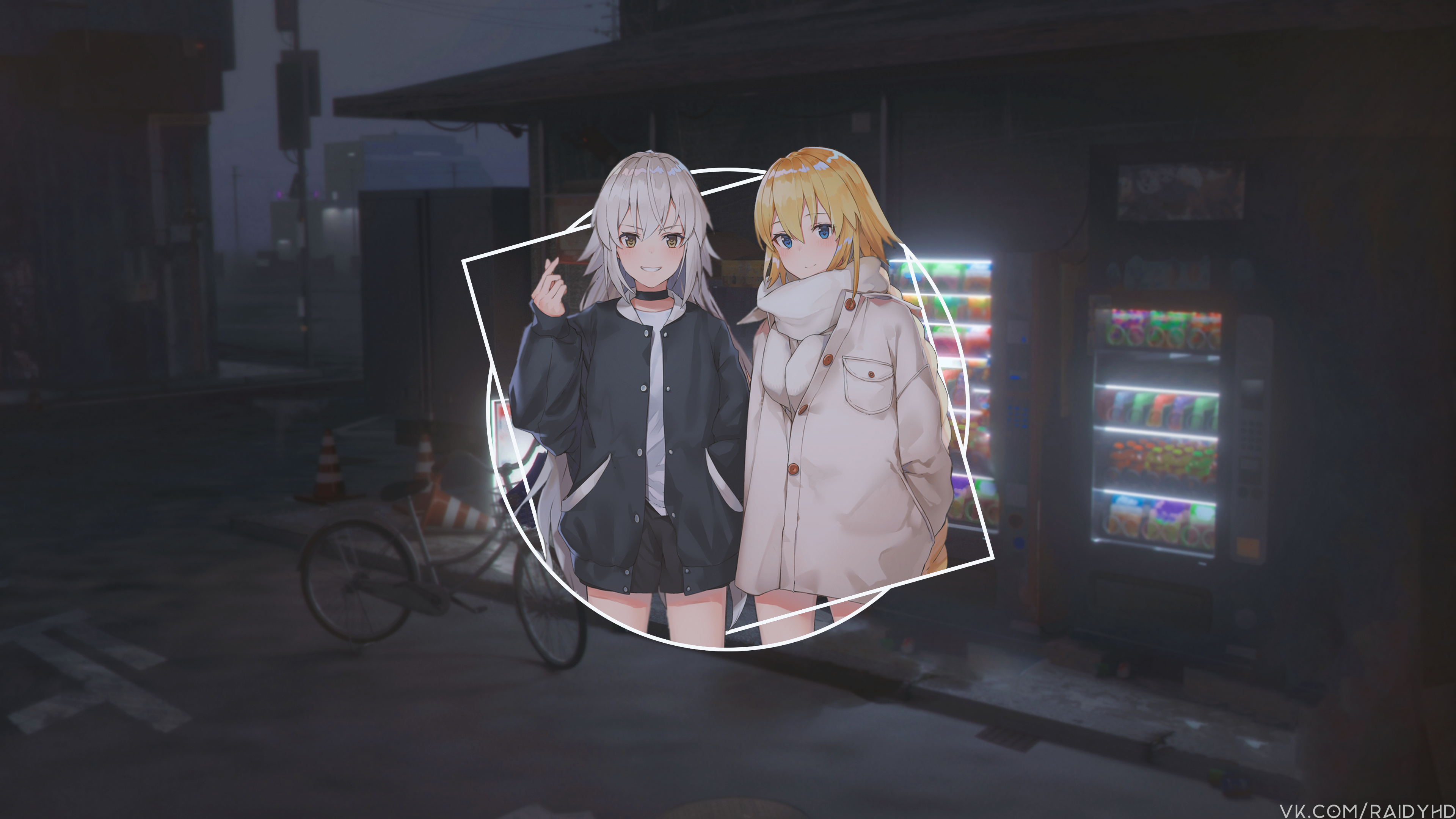 anime, anime girls, picture-in-picture, HD Wallpaper