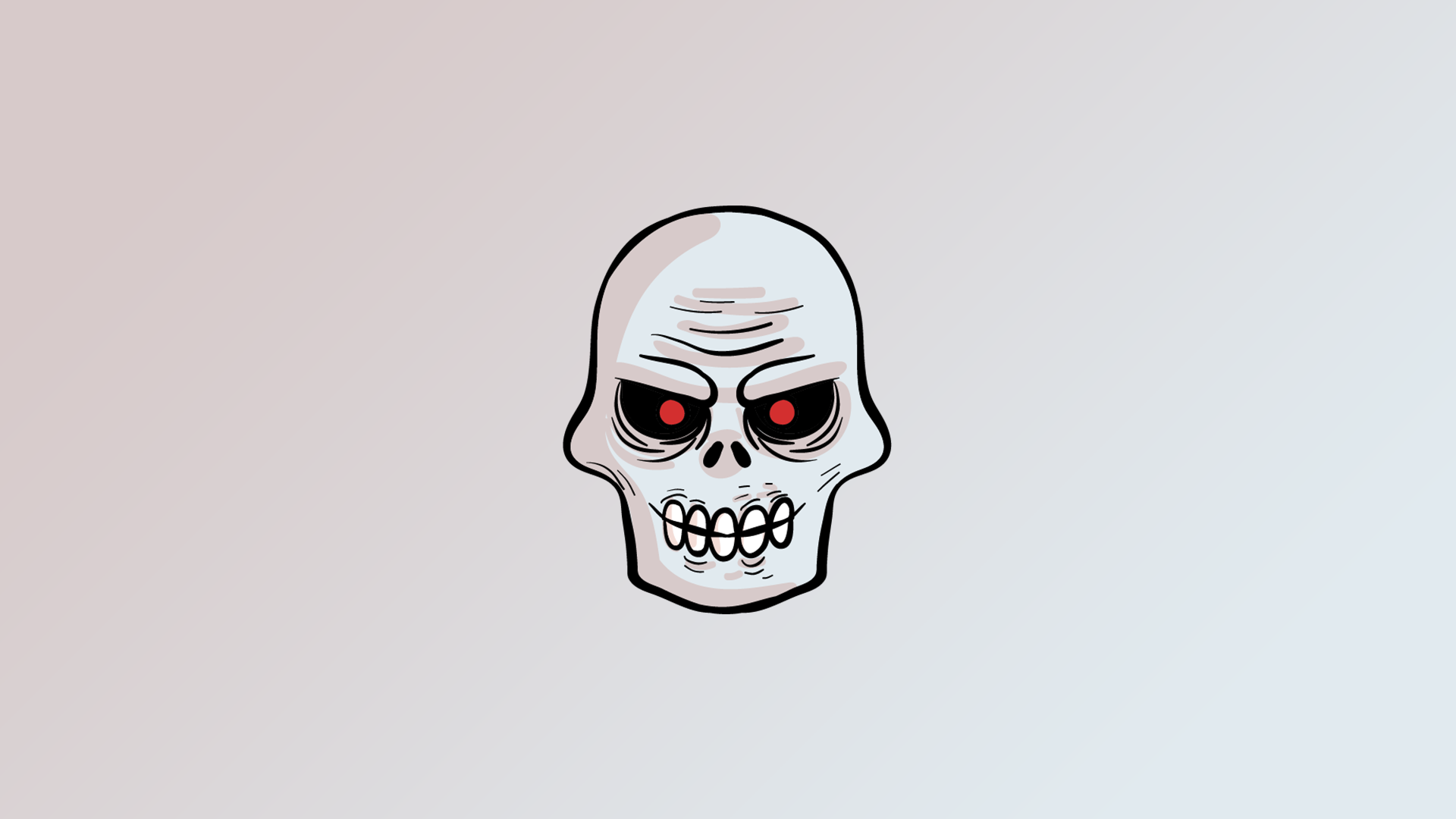 digital, skull, red eyes, simple background, HD Wallpaper