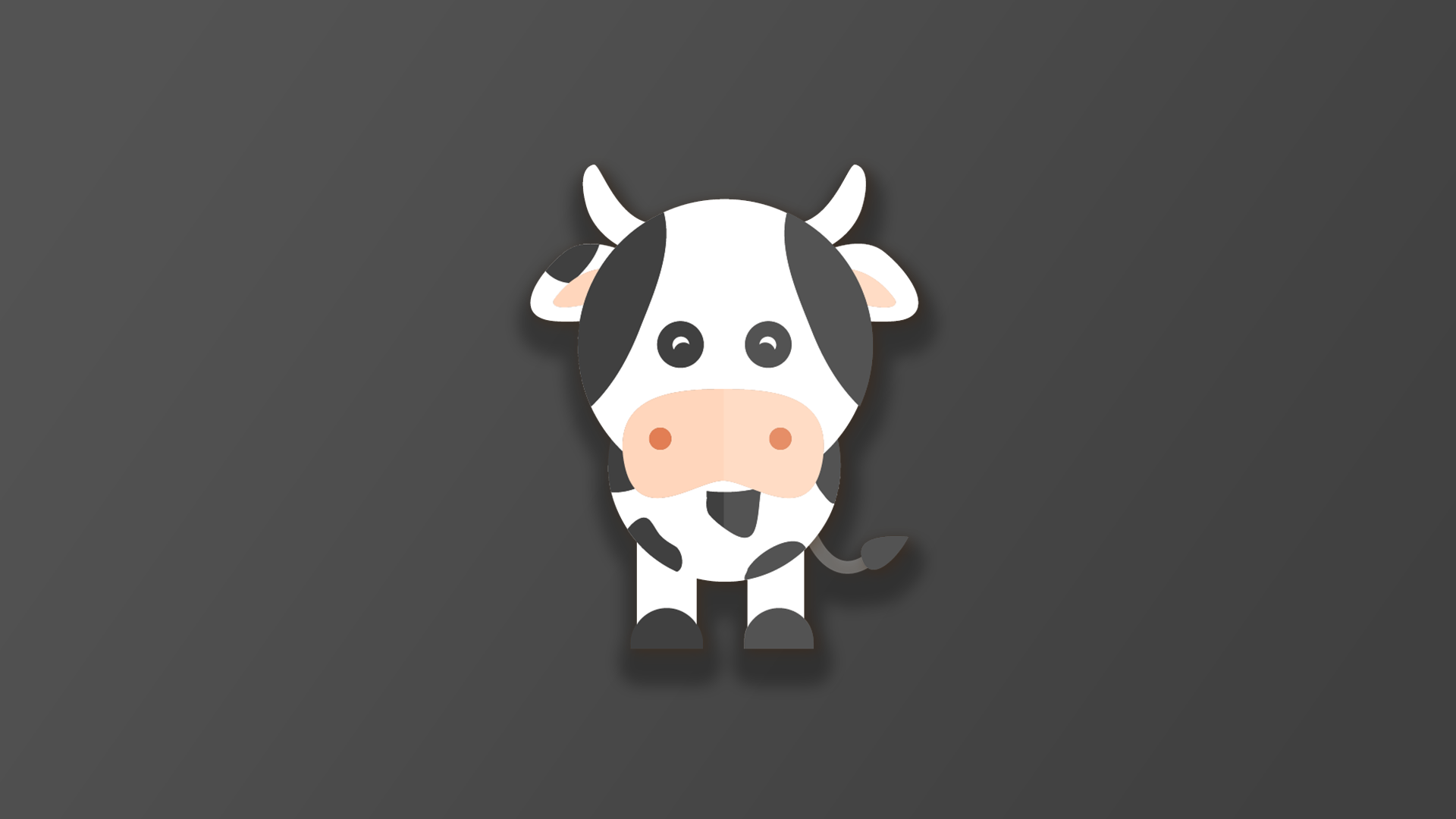 digital, animals, cow, simple background, artwork, HD Wallpaper