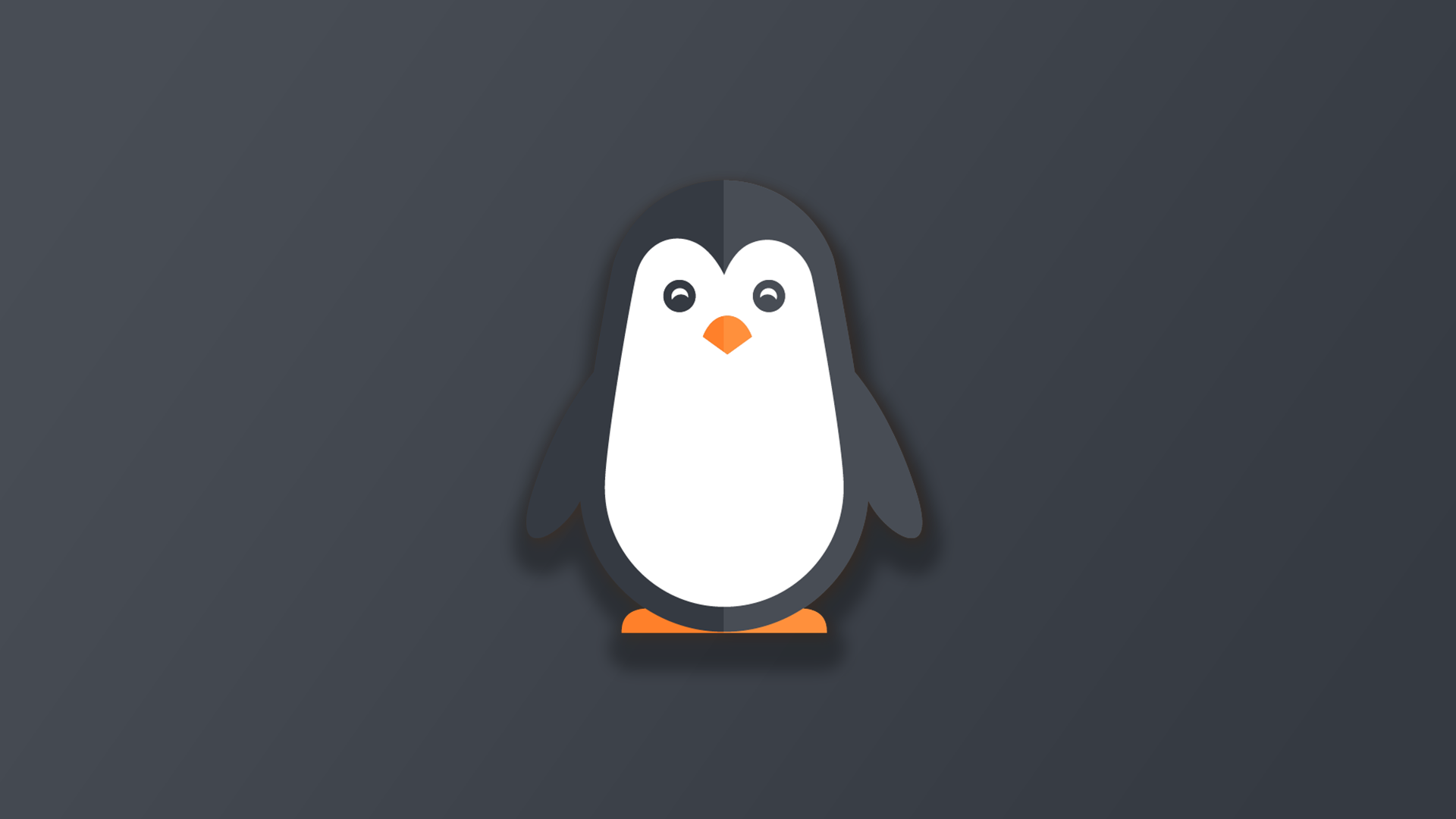 digital, animals, Penguin, simple background, HD Wallpaper