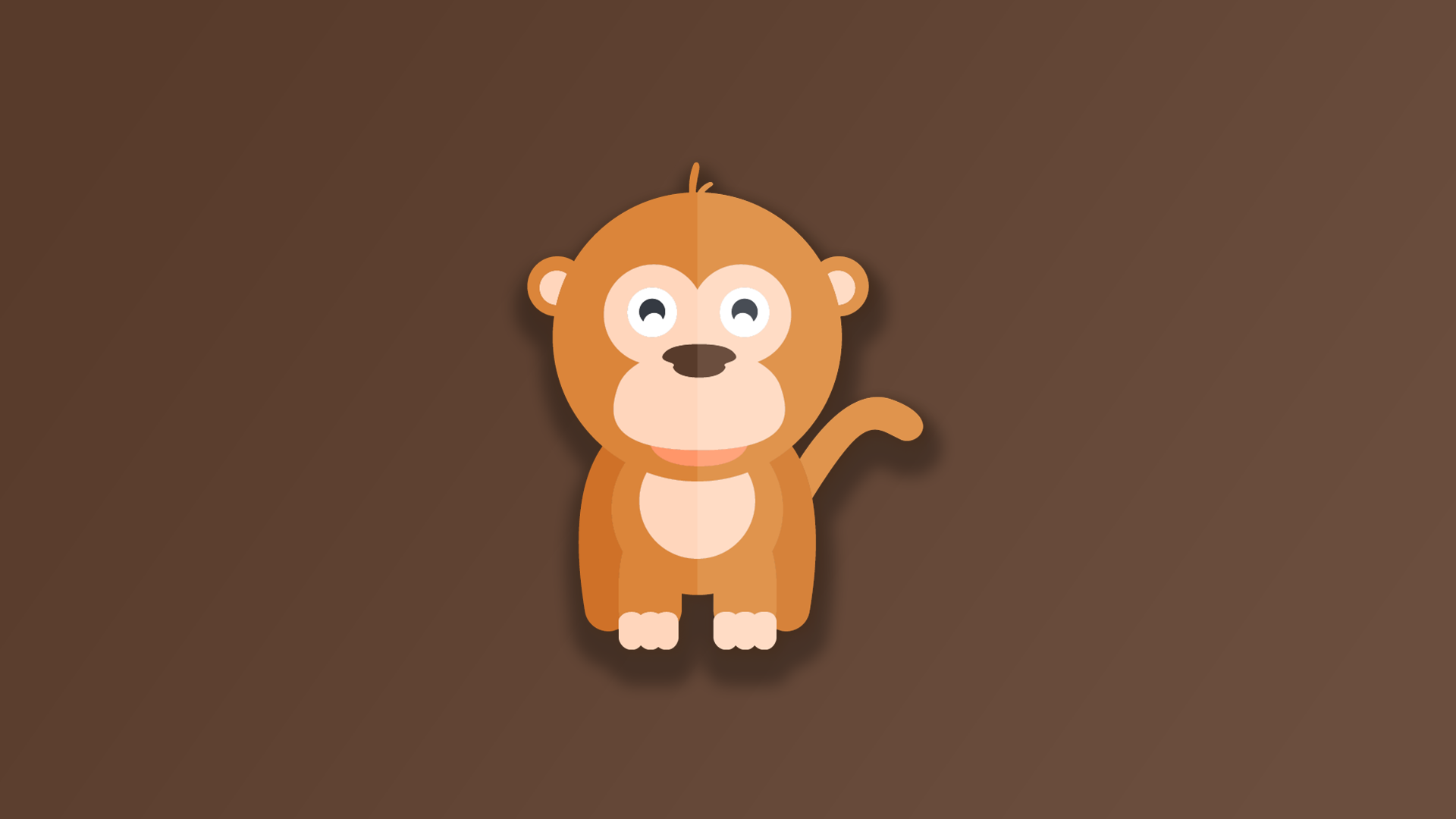 digital, animals, simple background, brown background, HD Wallpaper