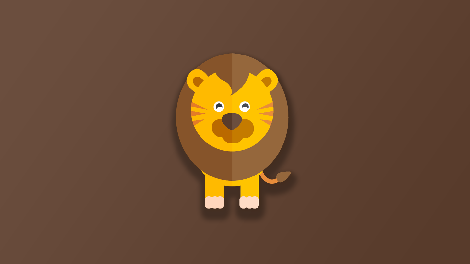 digital, animals, lion, simple background, HD Wallpaper