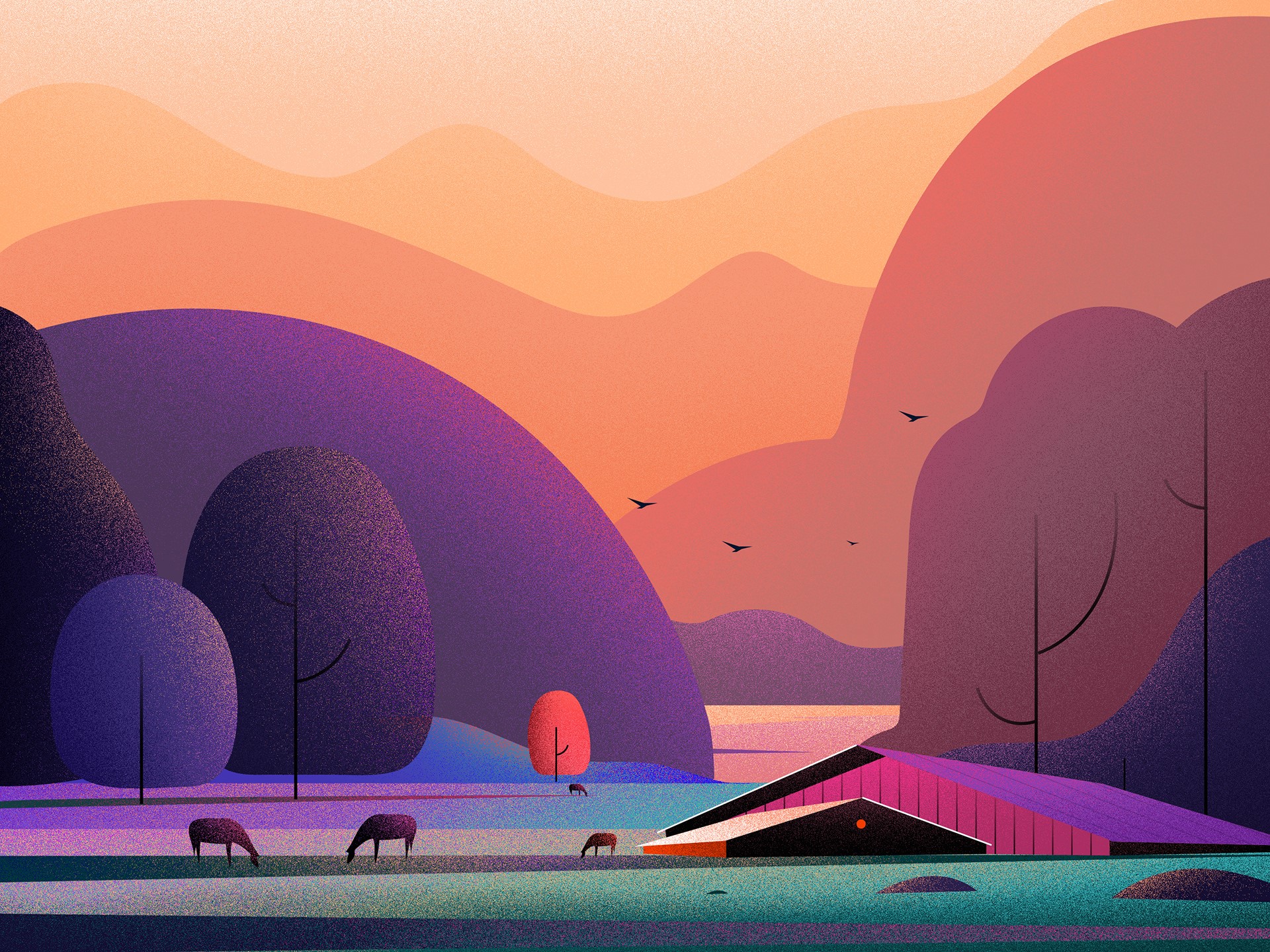 nature, illustration, texture, landscape, HD Wallpaper