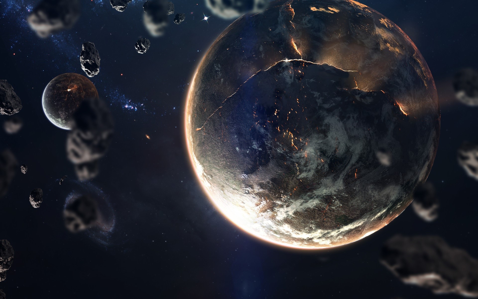 Vadim Sadovski, space, space art, digital art, planet, HD Wallpaper