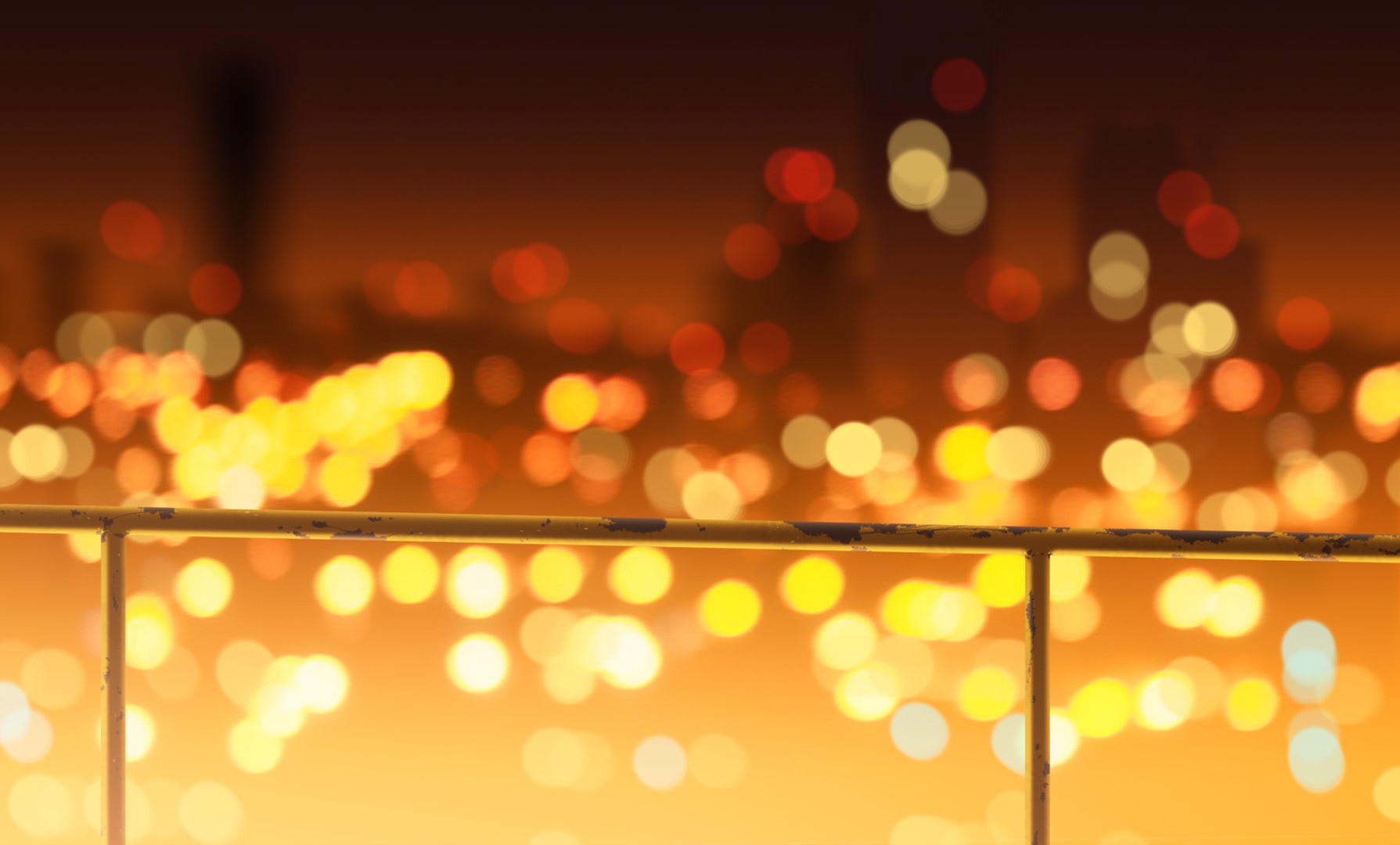 cityscape, bokeh, depth of field, lights, Light Fairytail, artwork, HD Wallpaper