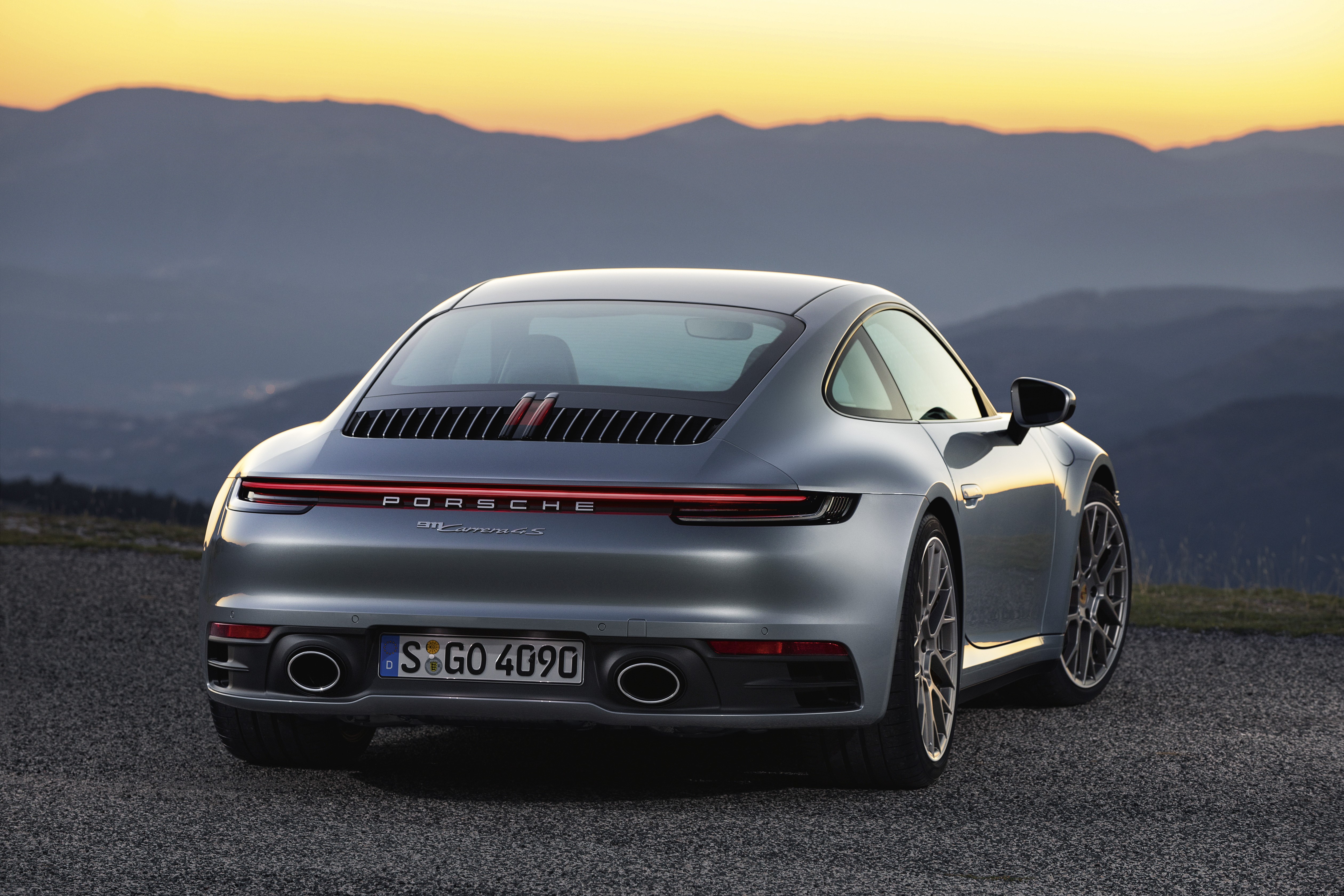 Porsche 911, sports car, Porsche, numbers, car, vehicle, silver cars, Porsche 992, HD Wallpaper
