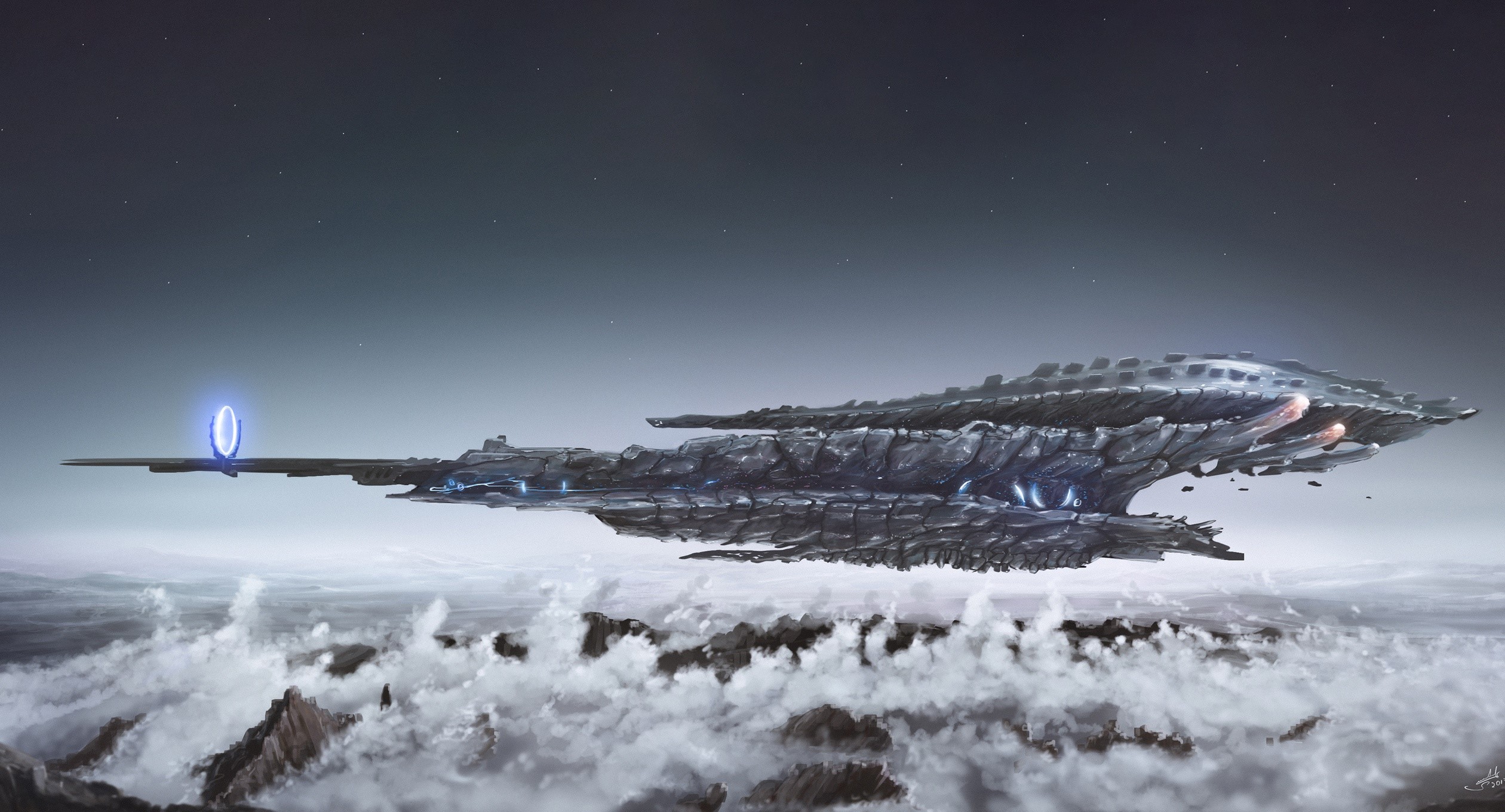 Dmitrii Ustinov, spaceship, vehicle, science fiction, artwork, HD Wallpaper