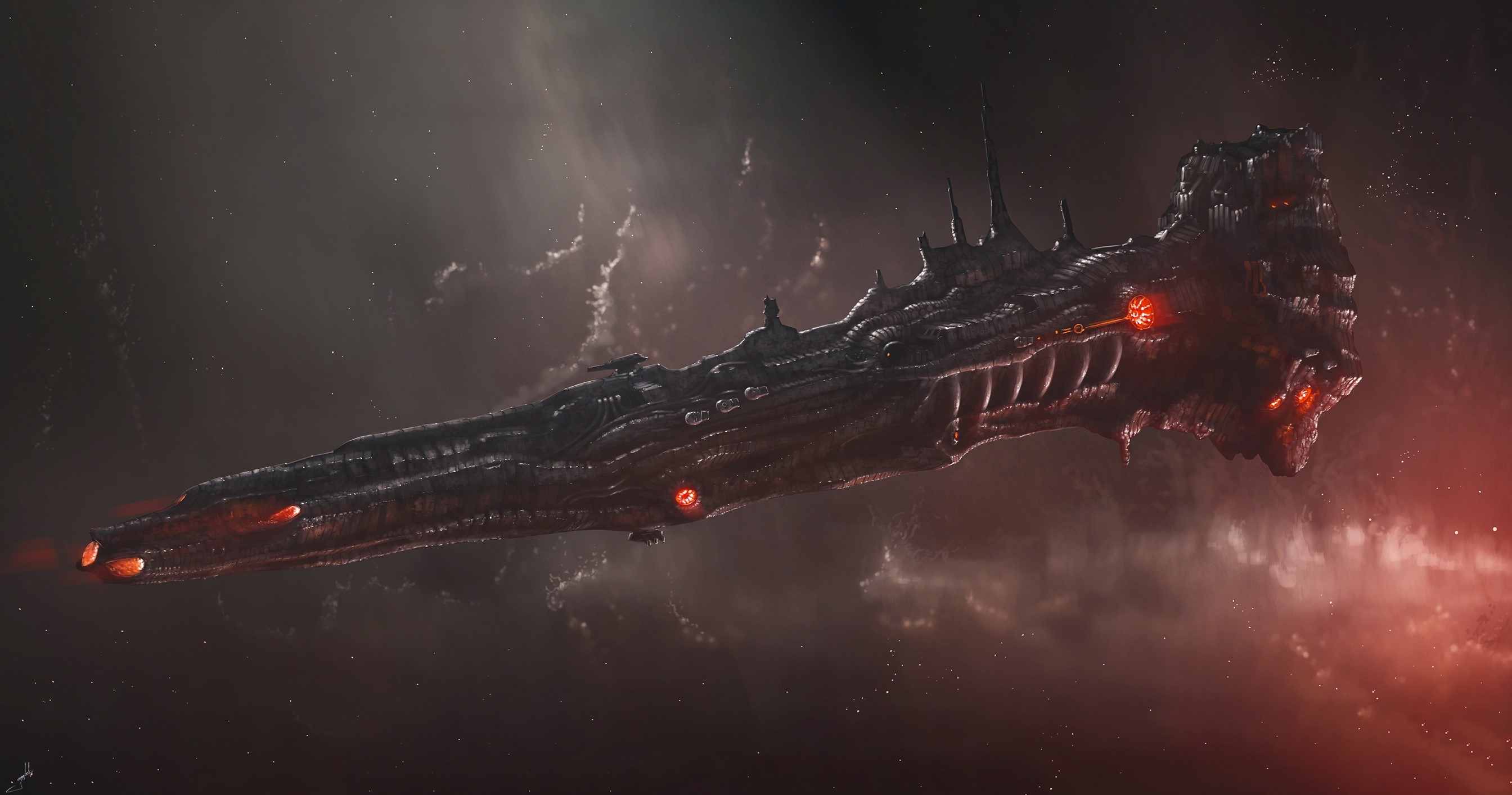 Dmitrii Ustinov, spaceship, vehicle, science fiction, artwork, HD Wallpaper