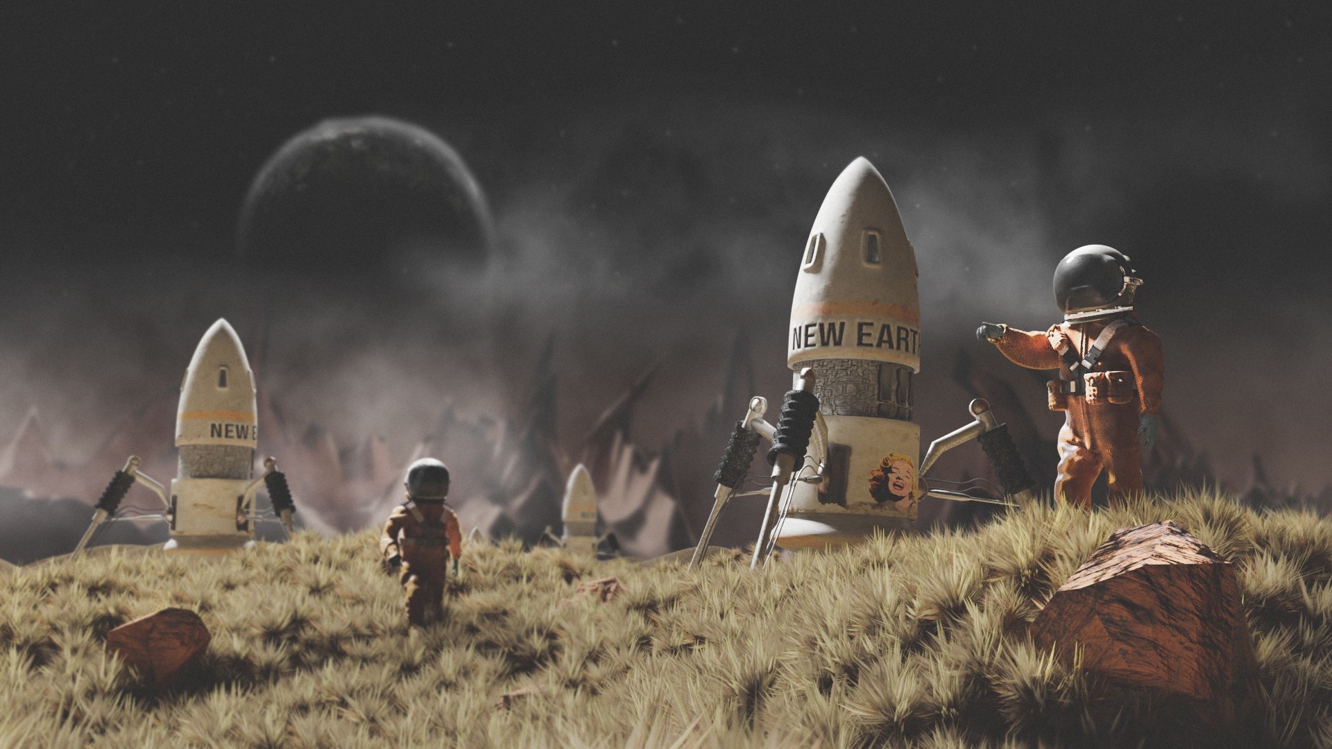 digital art, astronaut, artwork, HD Wallpaper