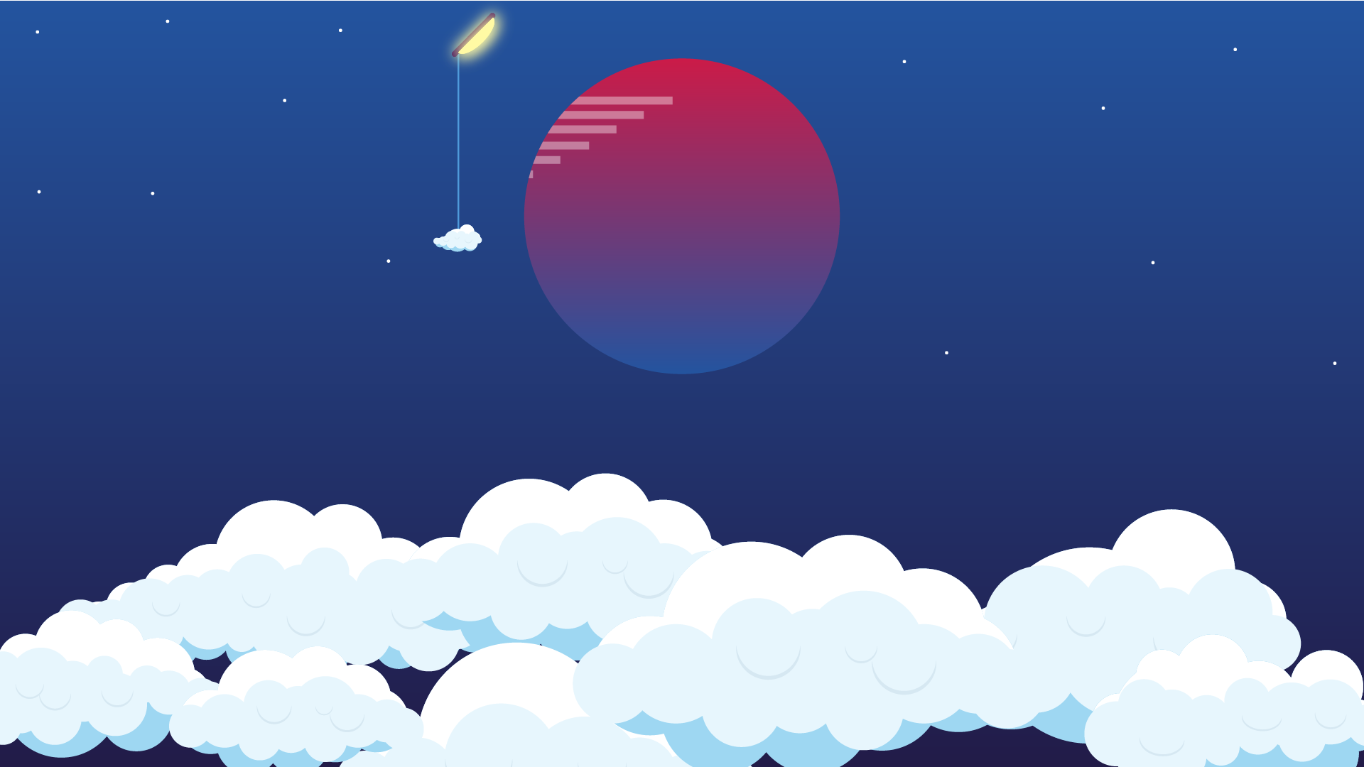 Retro style, minimalism, dark, stars, HD Wallpaper