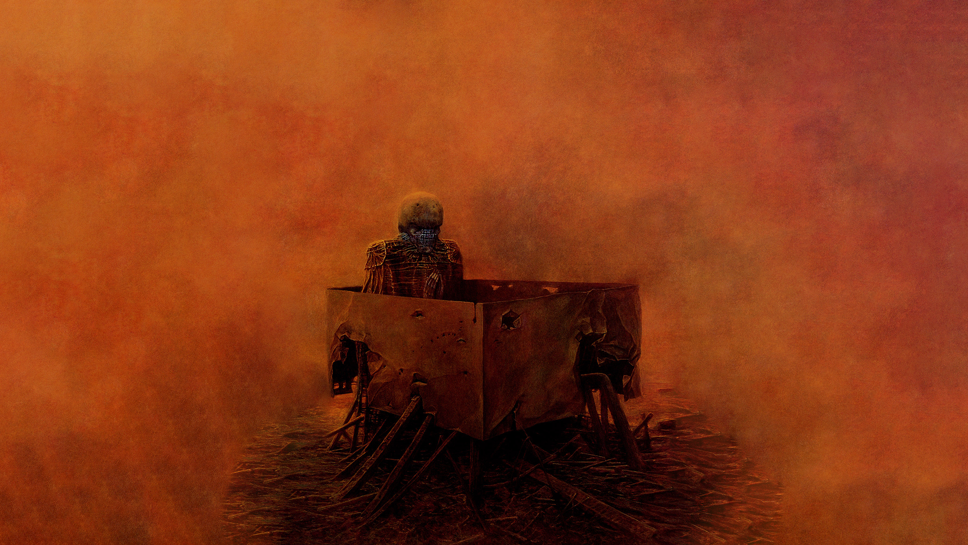 Zdzisław Beksiński, fantastic realism, creepy, surreal, HD Wallpaper