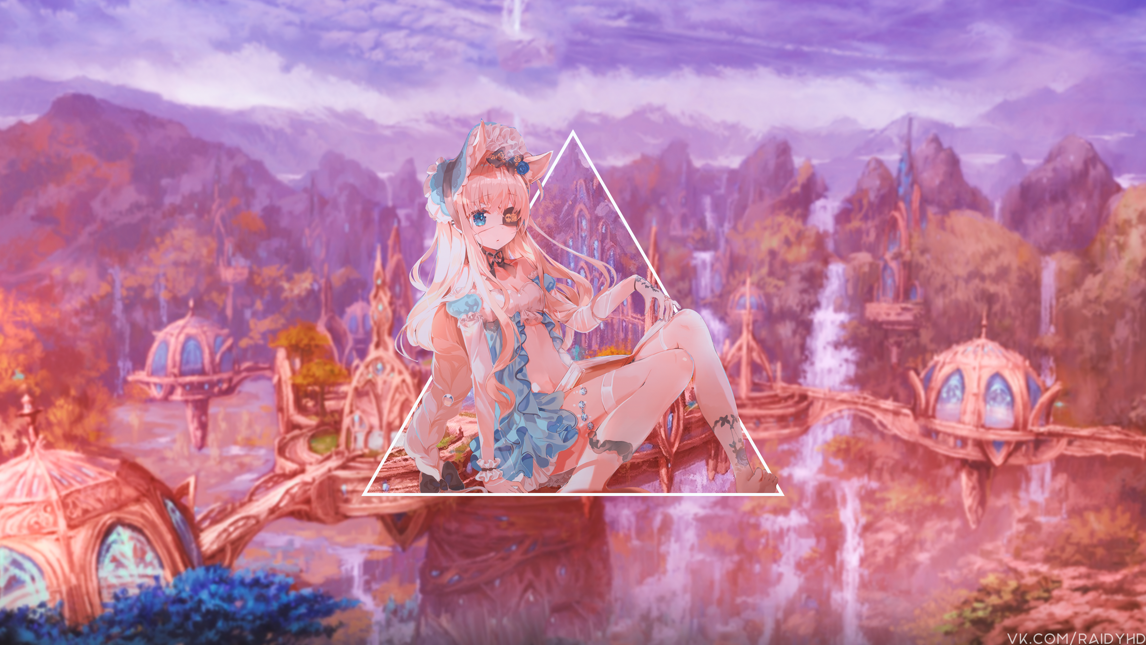 anime, anime girls, picture-in-picture, HD Wallpaper