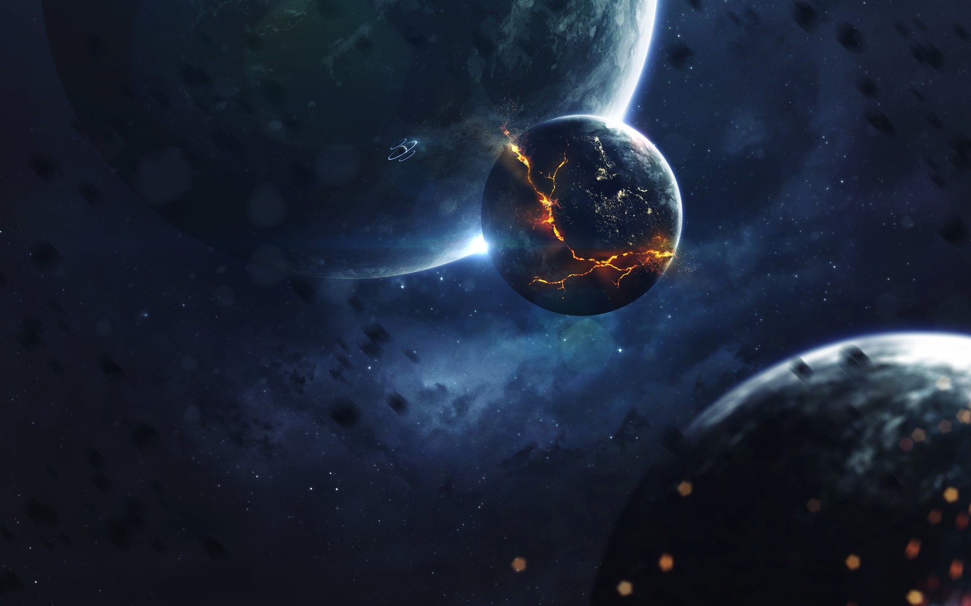 space, space art, digital art, Vadim Sadovski, planet, HD Wallpaper