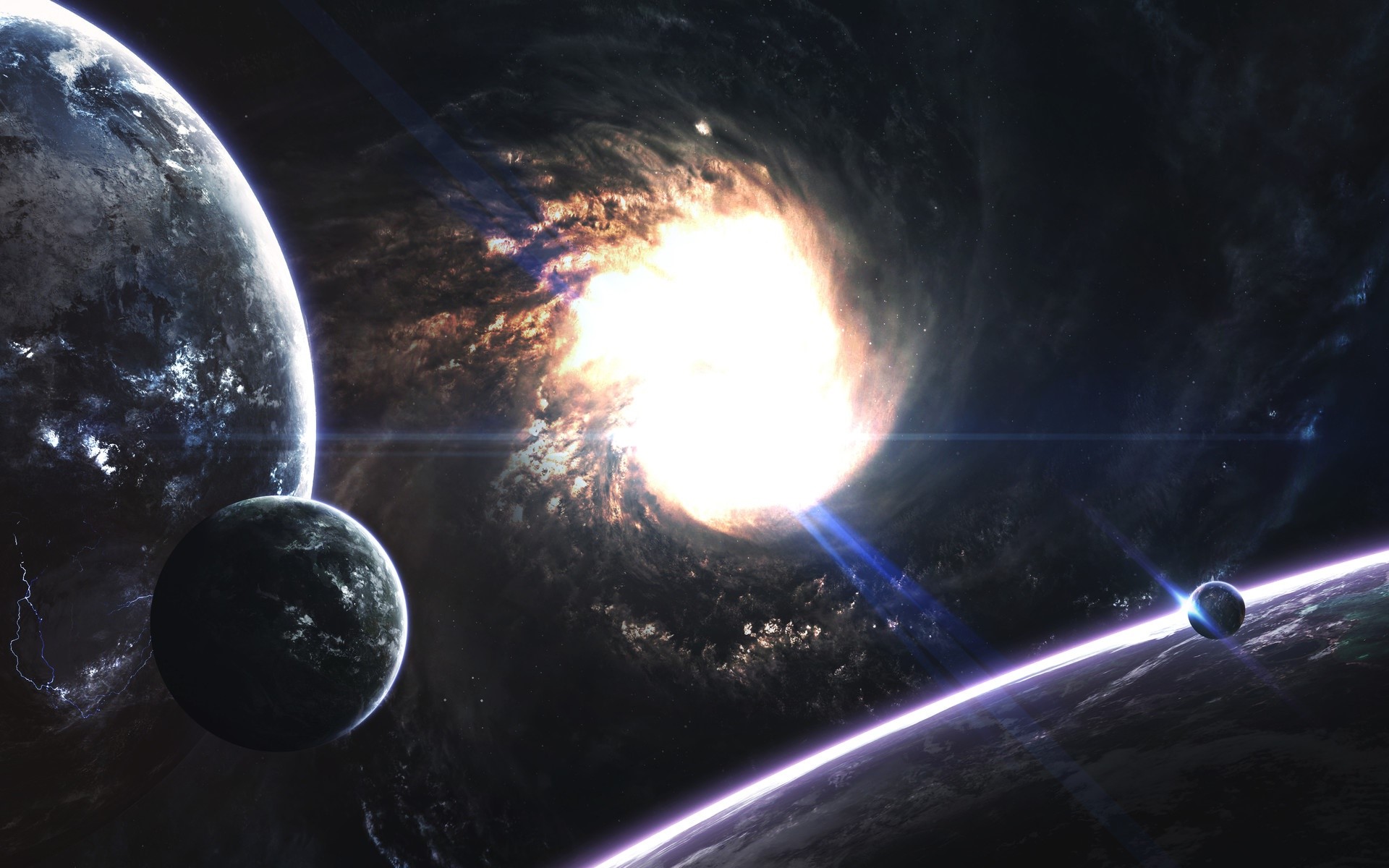 space, space art, digital art, Vadim Sadovski, planet, HD Wallpaper