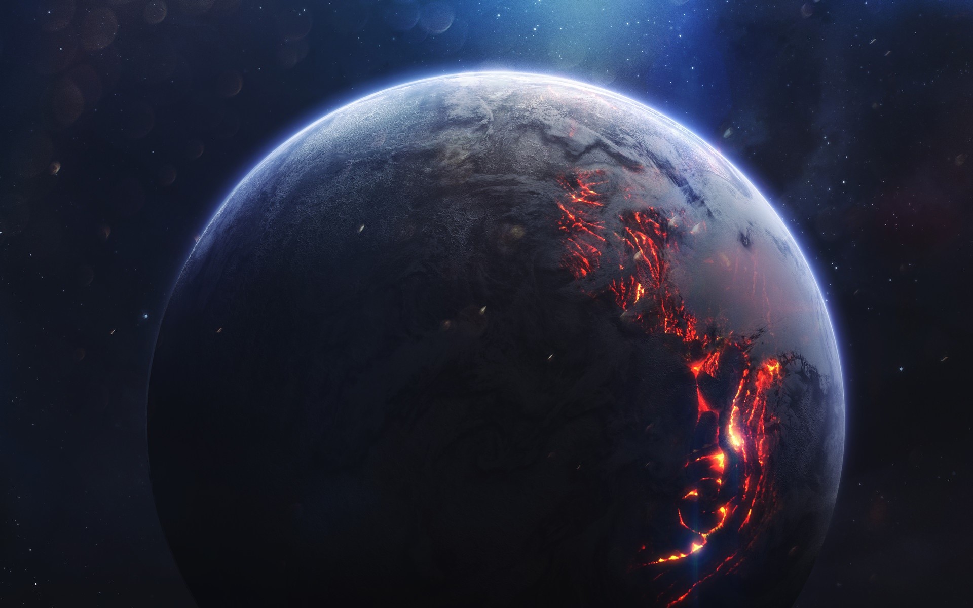 space, space art, planet, Vadim Sadovski, digital art, HD Wallpaper