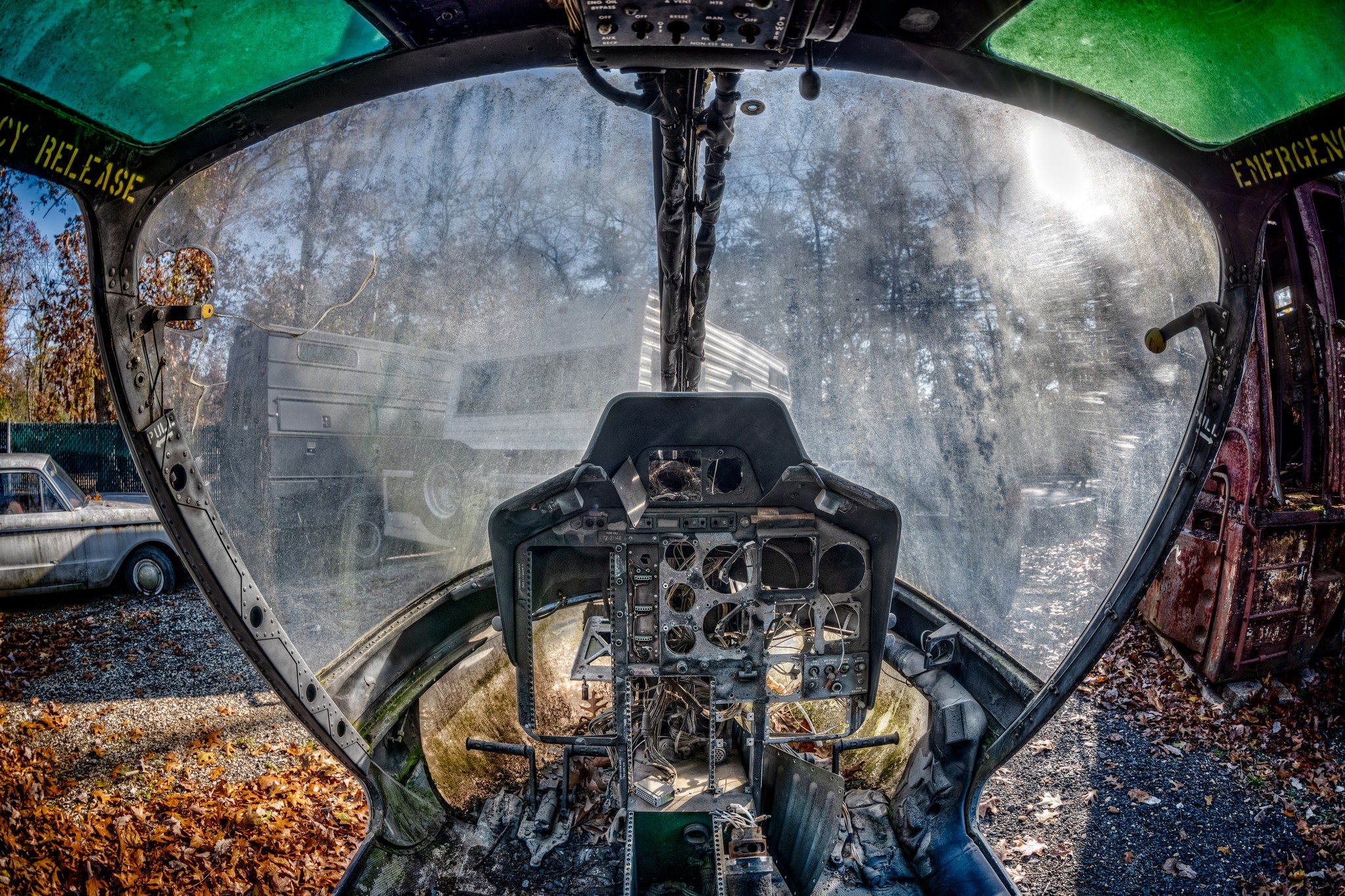 vehicle, wreck, helicopter, HD Wallpaper