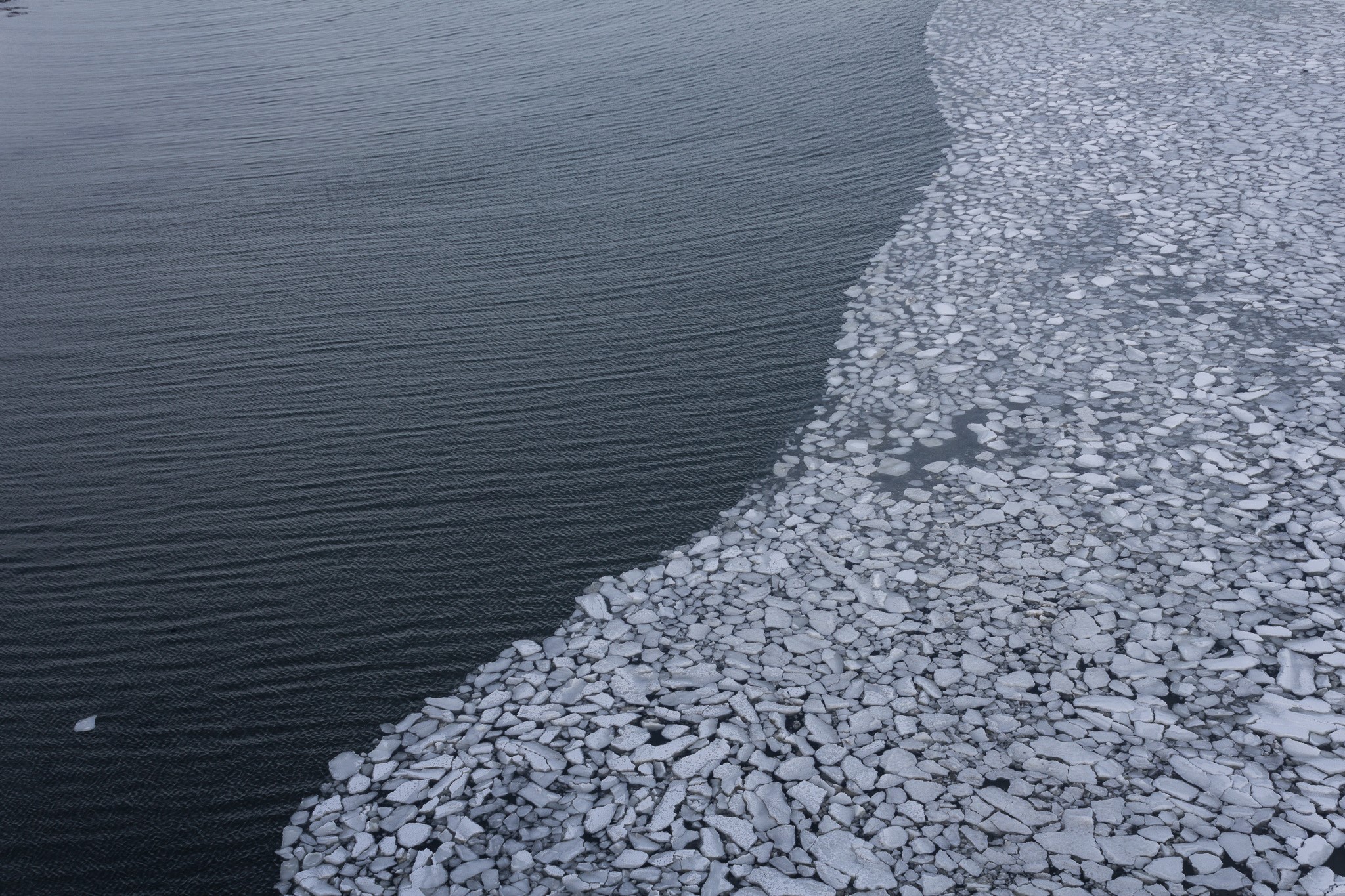nature, landscape, winter, ice, sea, aerial view, Portland, HD Wallpaper