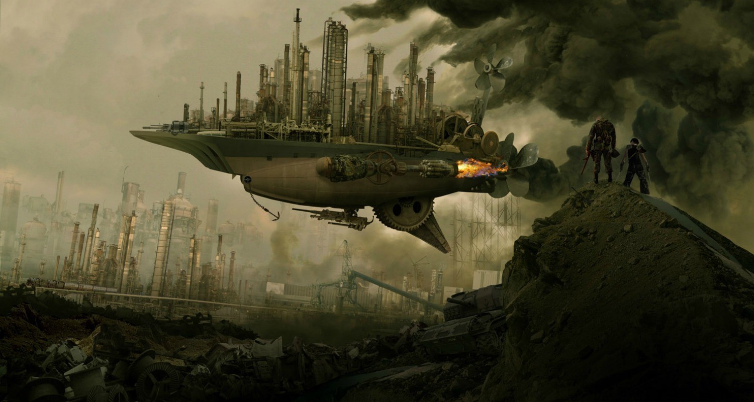 steampunk, digital, digital art, HD Wallpaper
