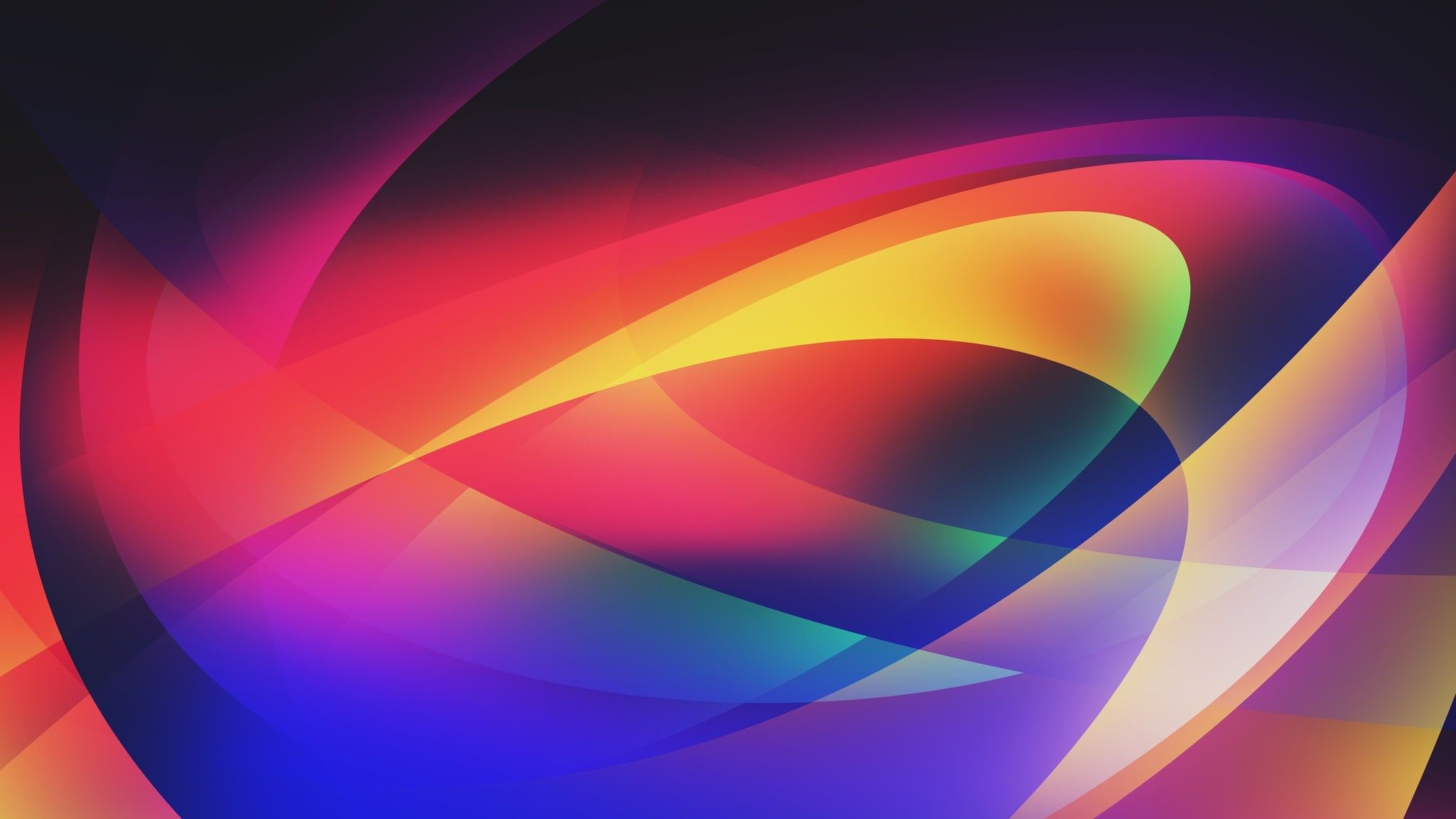 abstract, shapes, digital art, colorful, HD Wallpaper