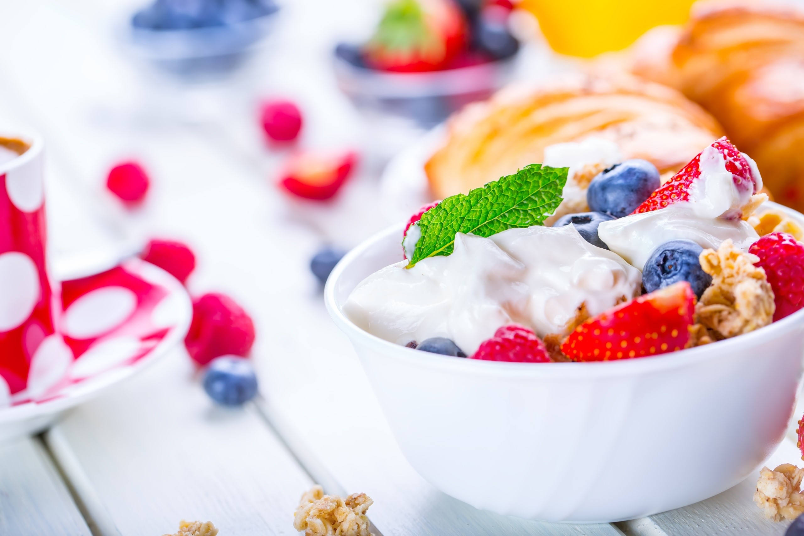 breakfast, food, colorful, fruit, HD Wallpaper