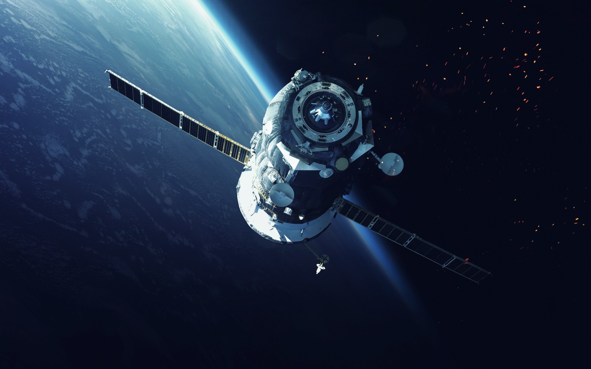 Vadim Sadovski, space, space art, vehicle, digital art, blue, HD Wallpaper