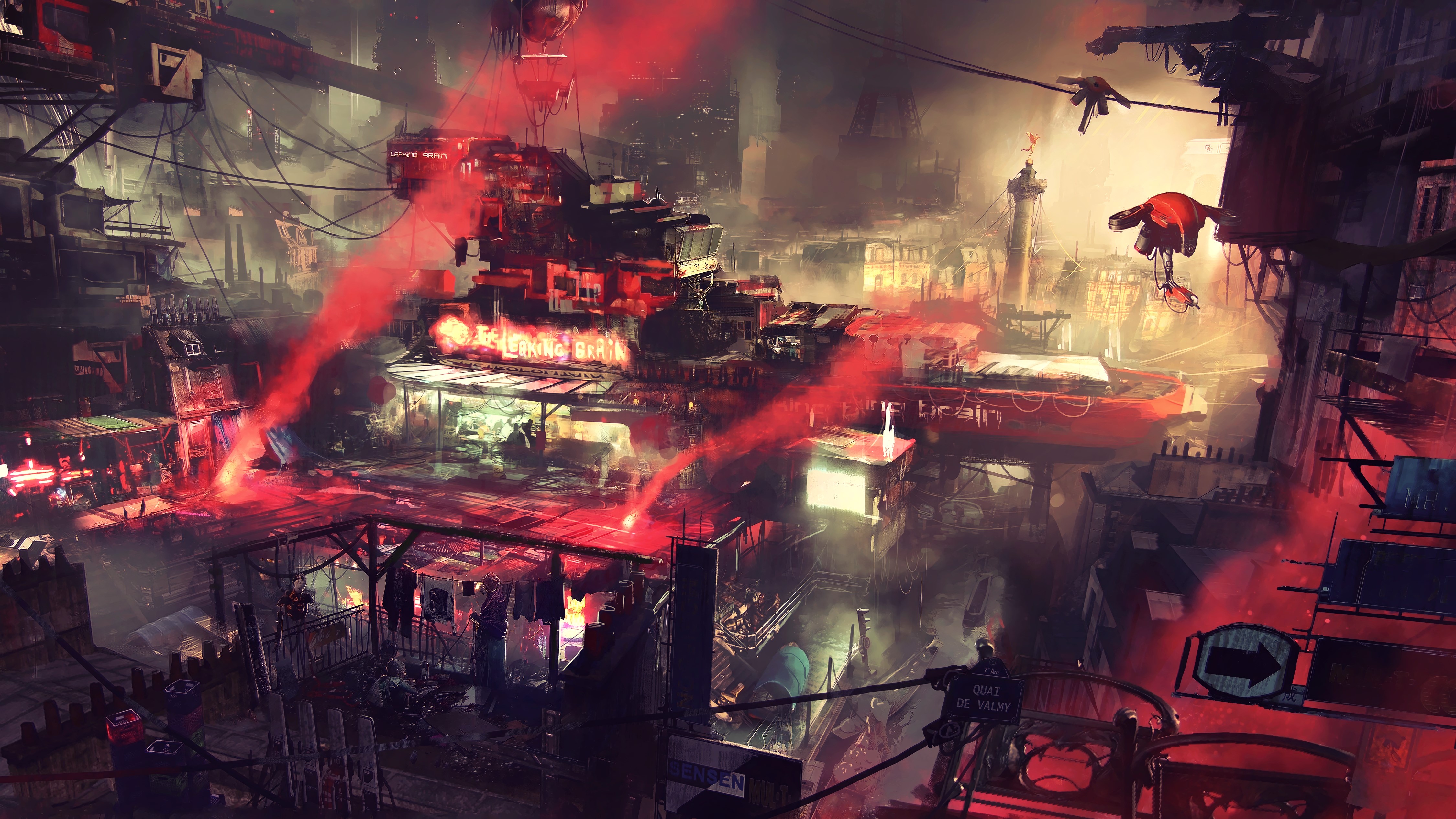fantasy art, artwork, fan art, landscape, futuristic city, cyberpunk, cyber, science fiction, digital art, concept art, cityscape, city, HD Wallpaper